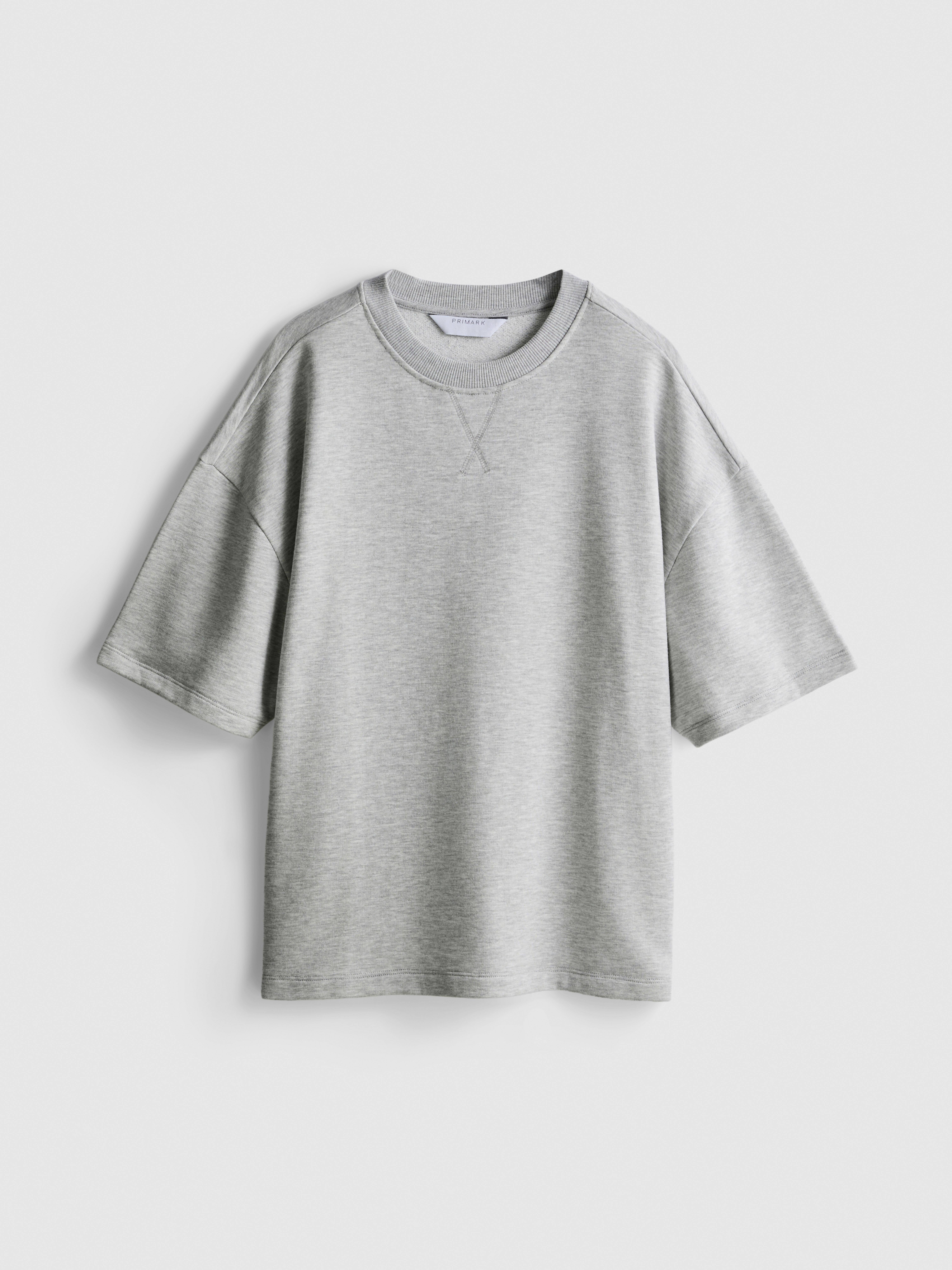 Dropped-Shoulder Airport Tee - Gray Heather
