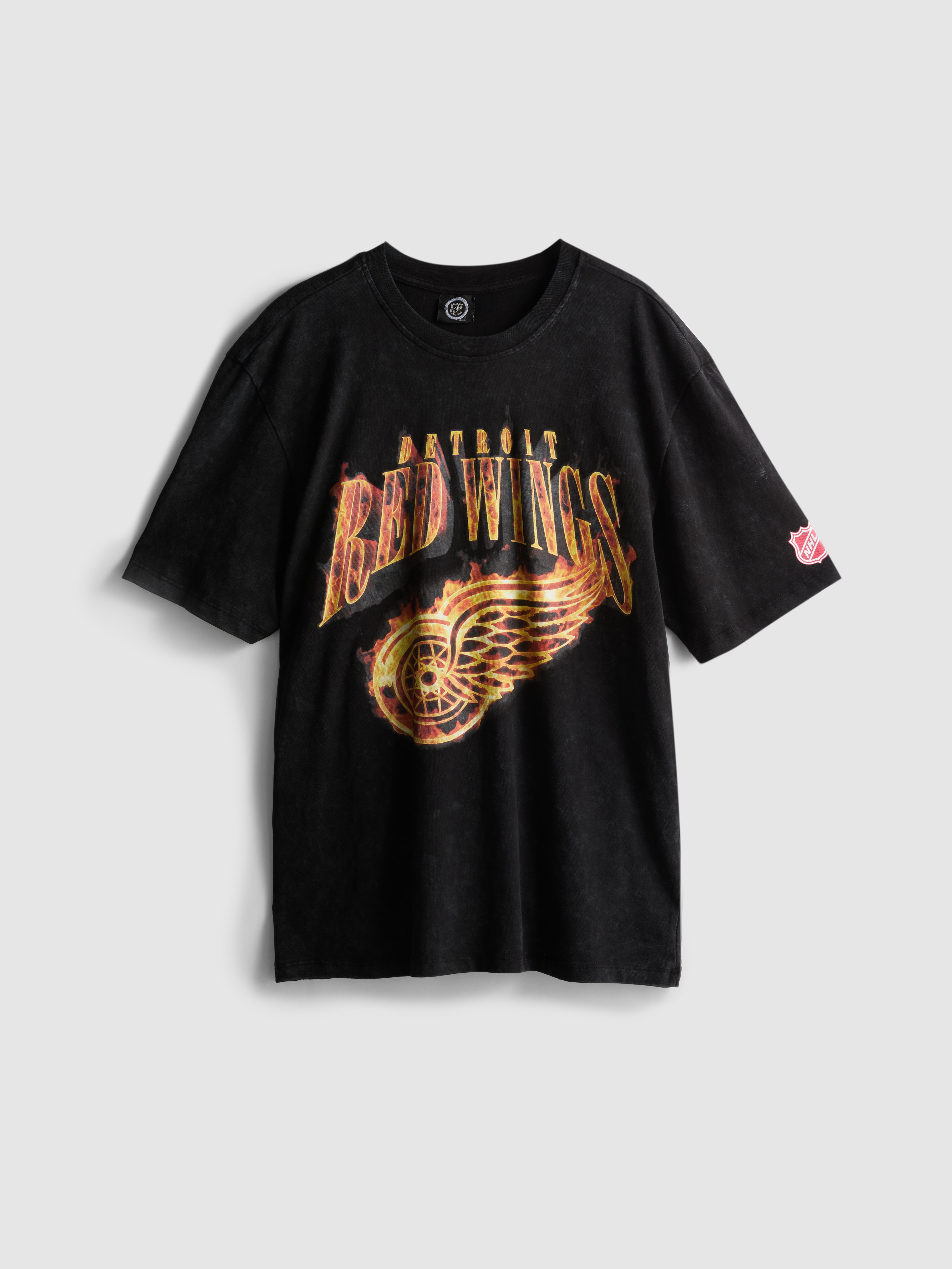 NHL Detroit Red Wings Pure Cotton Graphic T-Shirt - Charcoal