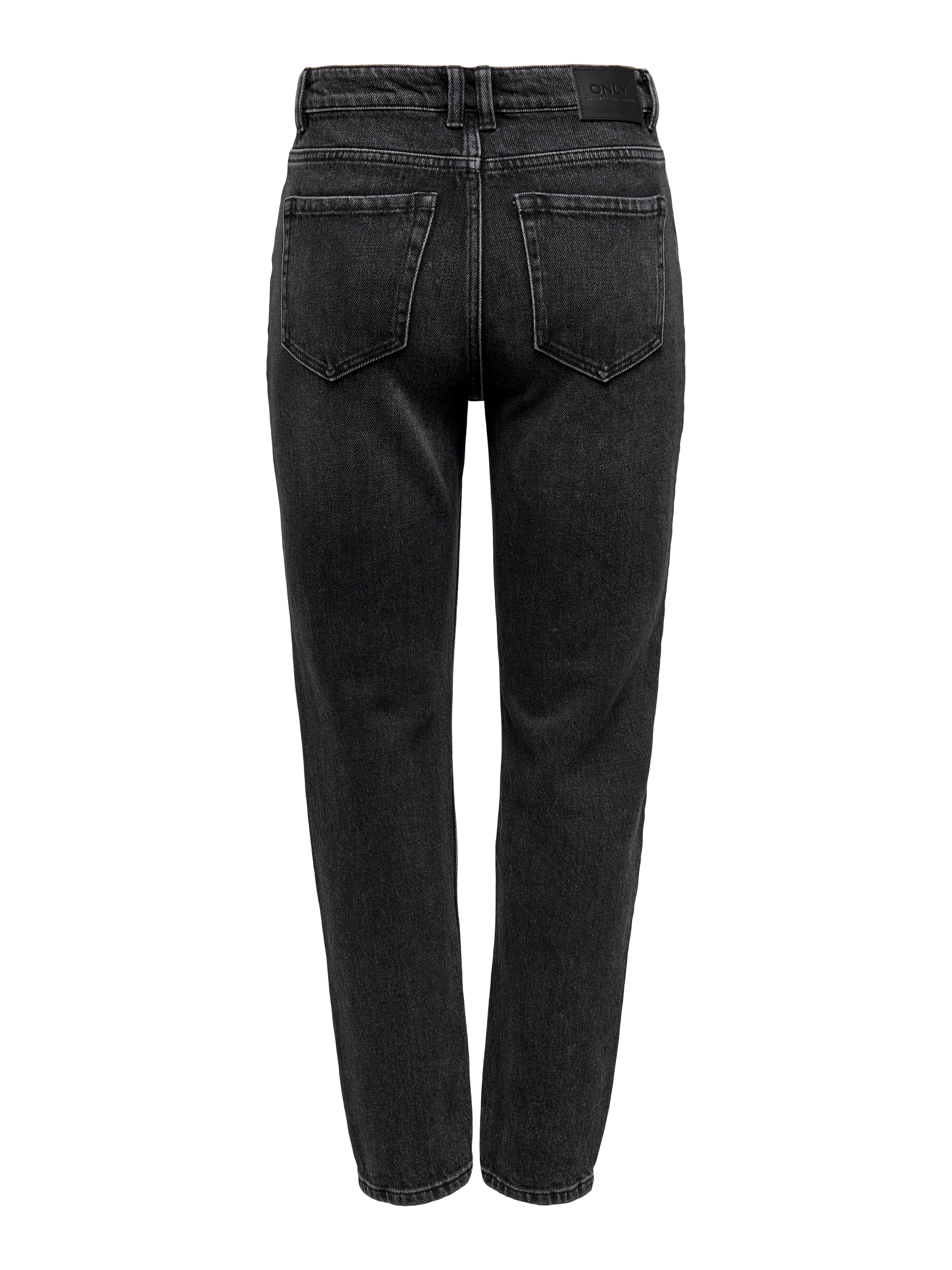 ONLEMILY High waist Straight Fit Ankle length Jeans Black Denim