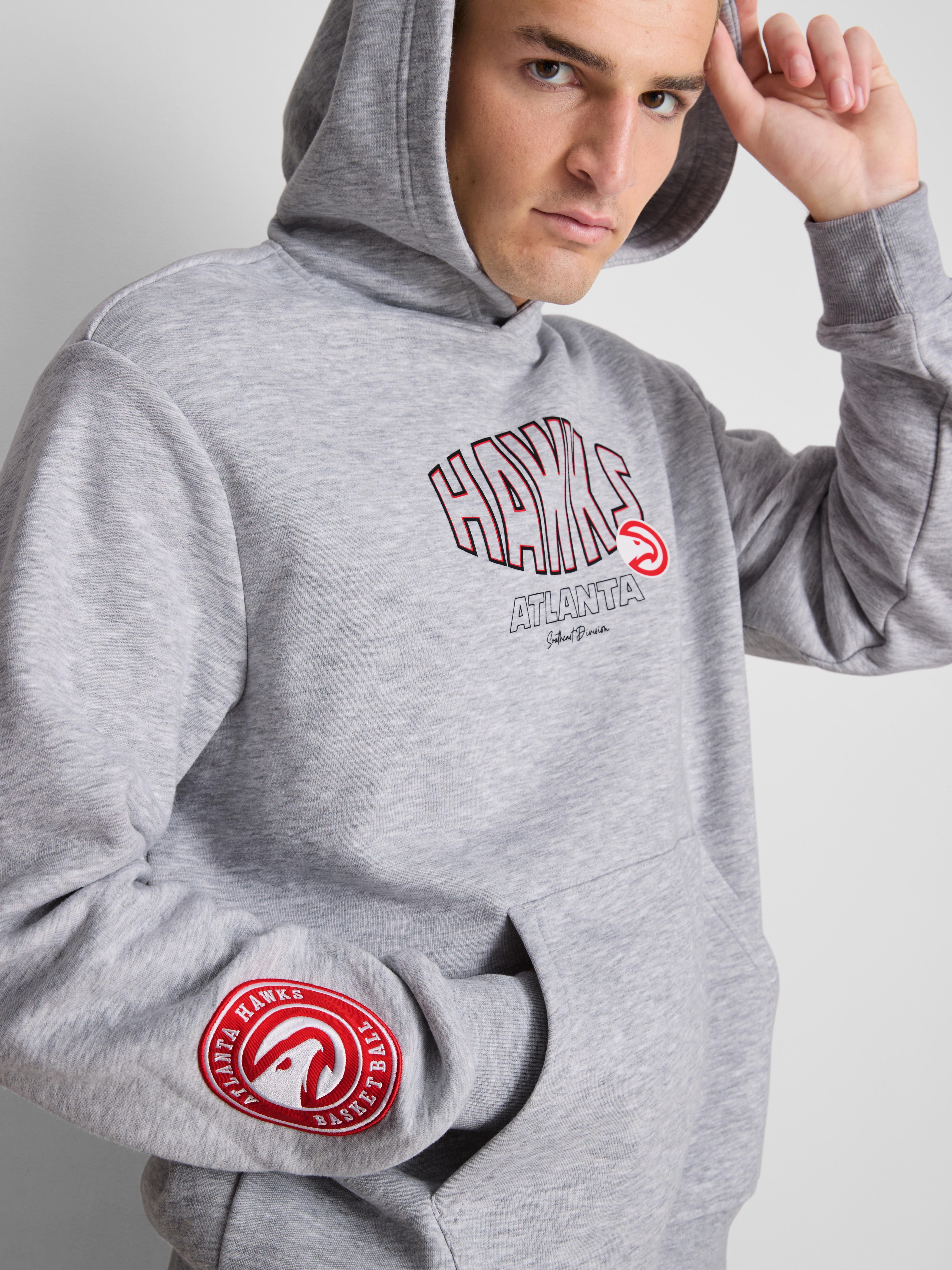 NBA Atlanta Hawks Cotton Rich Hoodie - Gray Heather