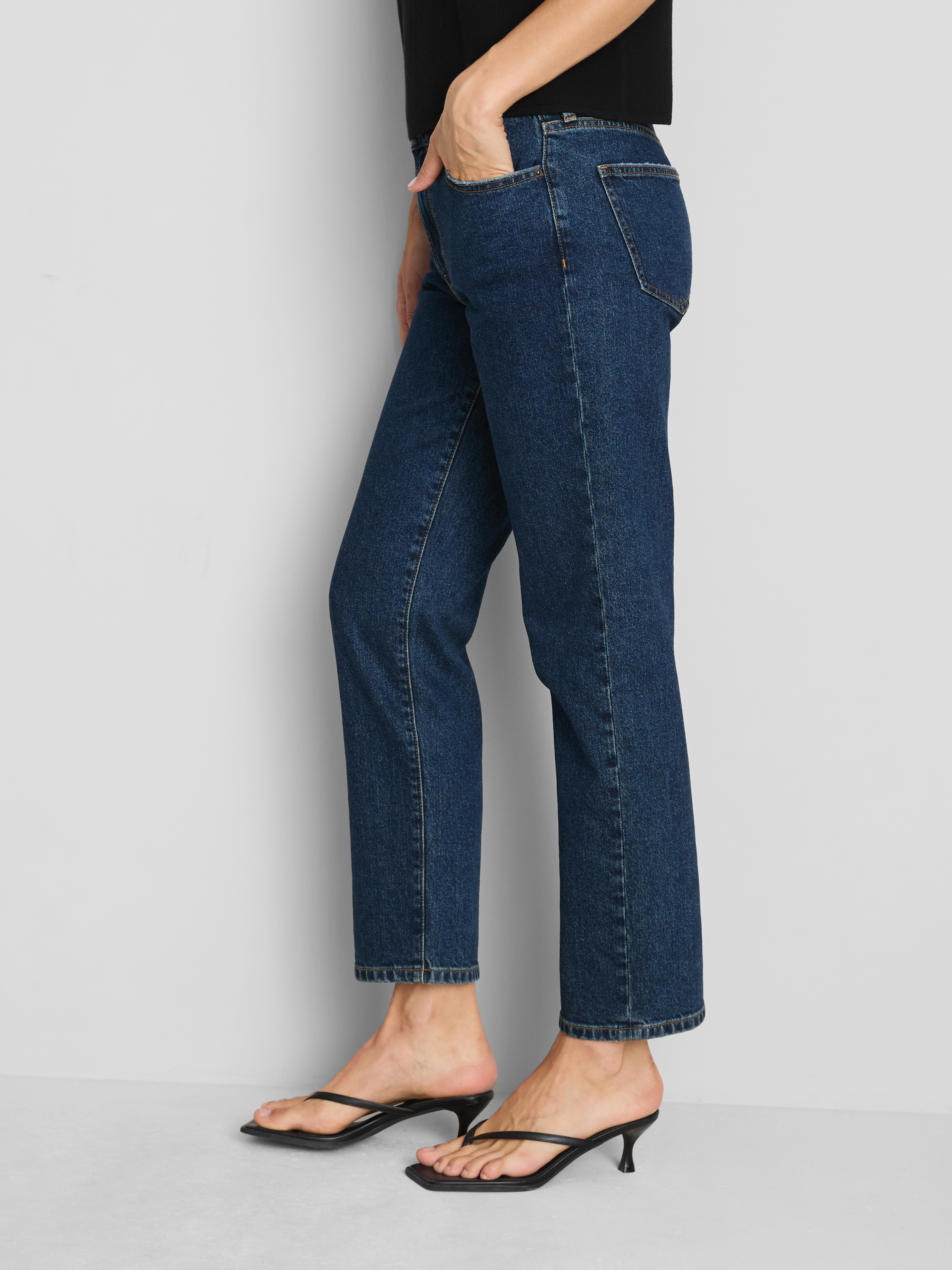 Straight Leg Slim Jeans - Indigo