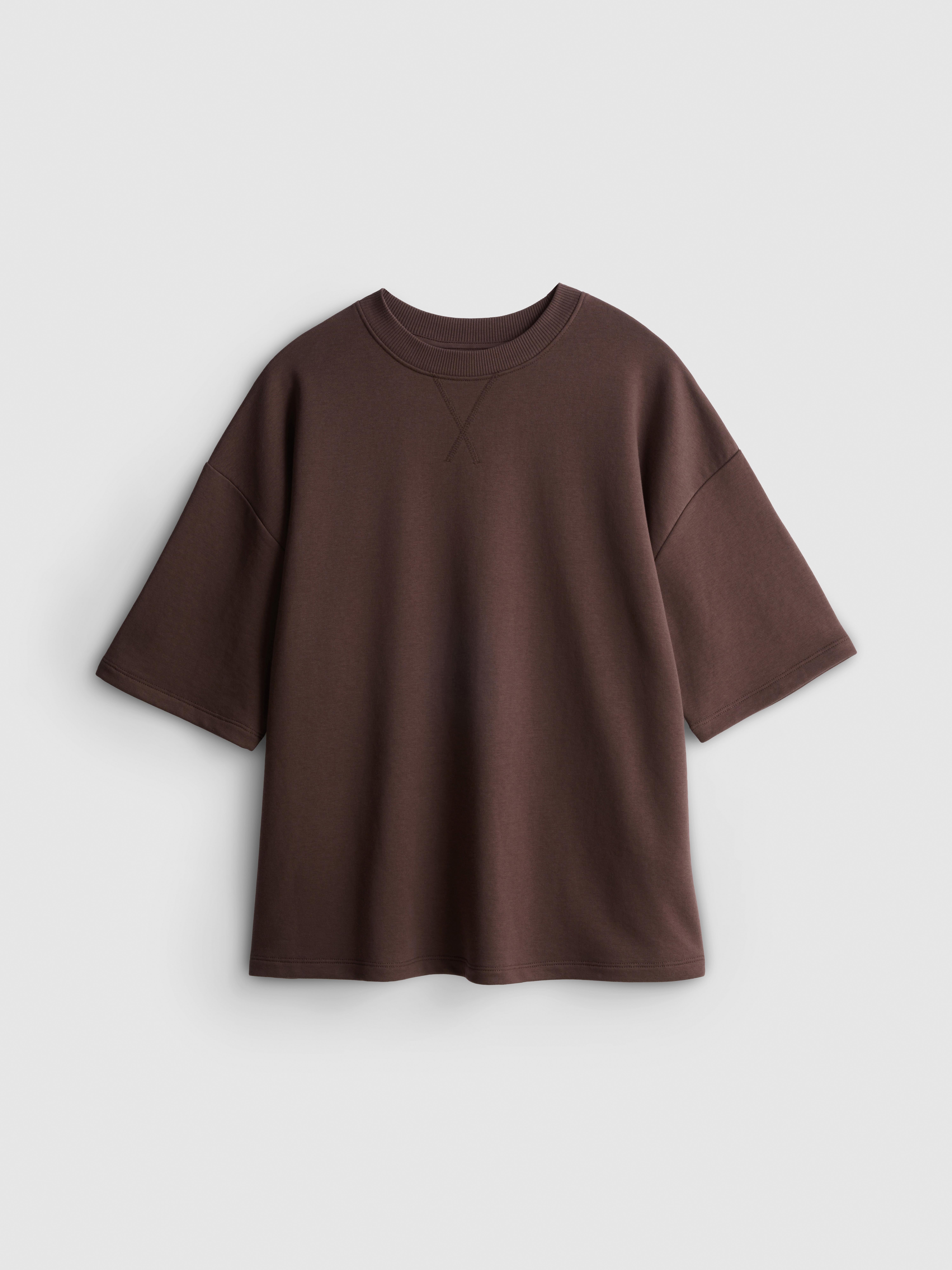 Dropped-Shoulder Airport Tee - Chocolate