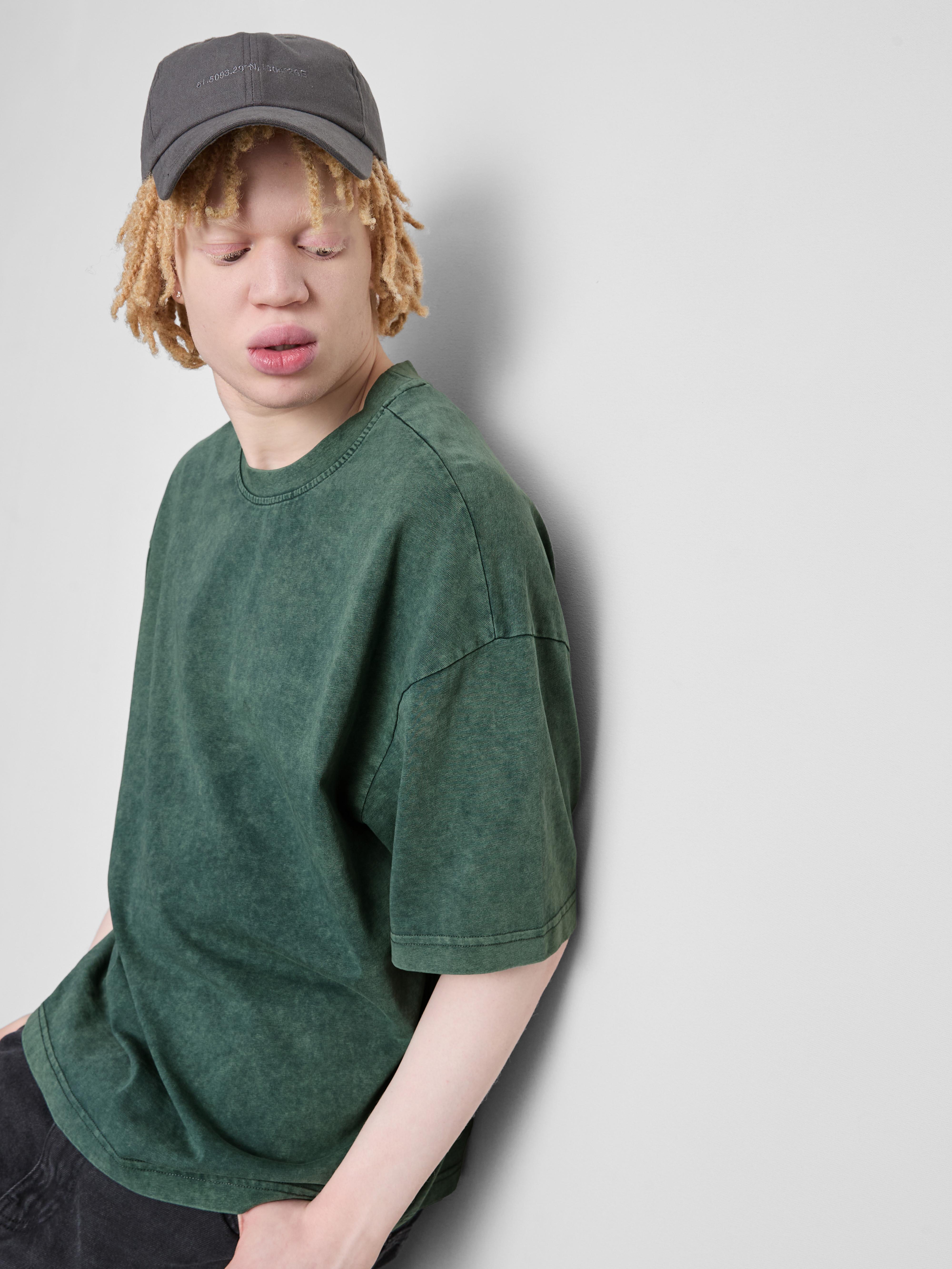 Short Sleeved Washed T-Shirt - Green