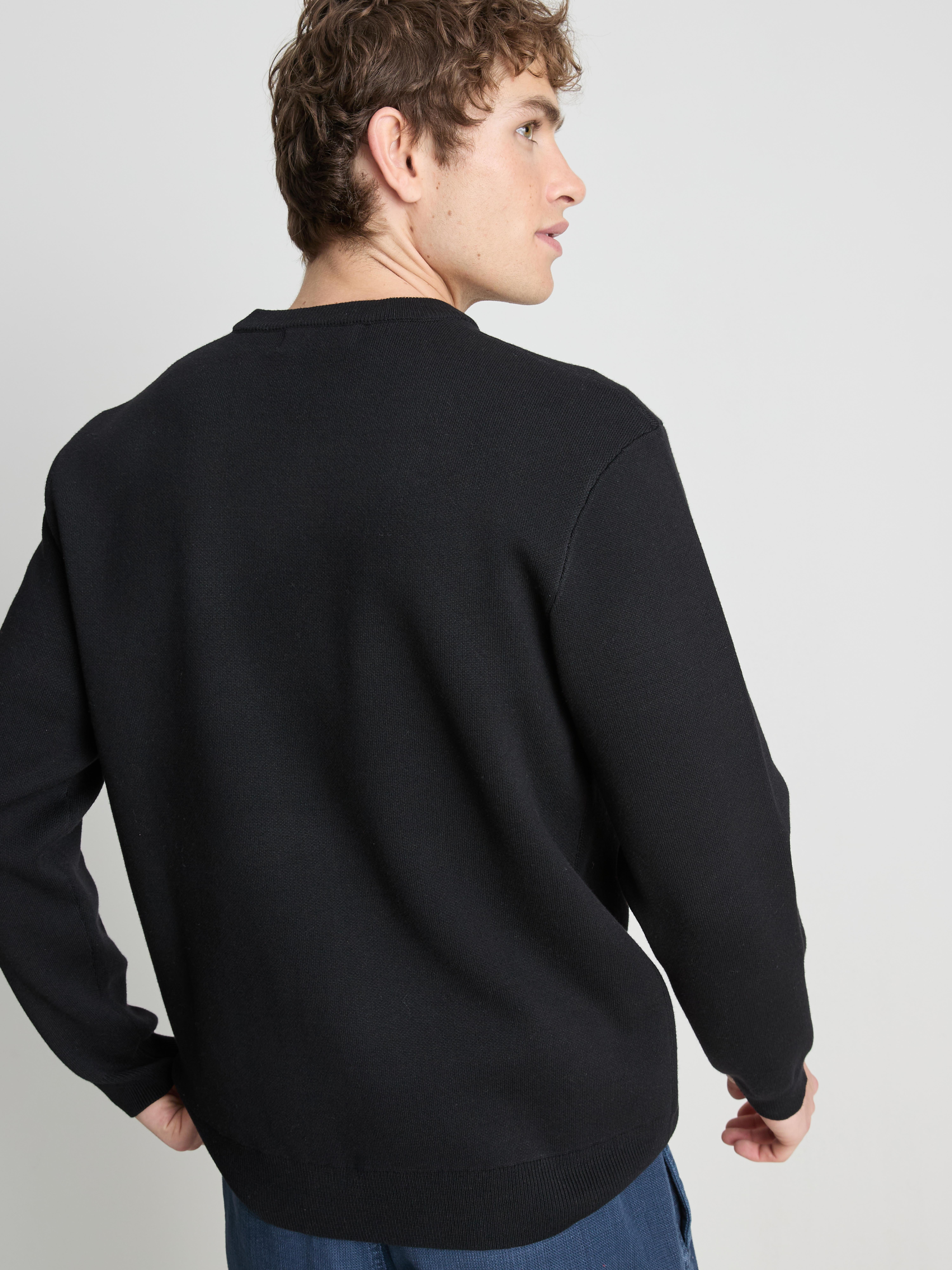 Crew Neck Sweater - Black