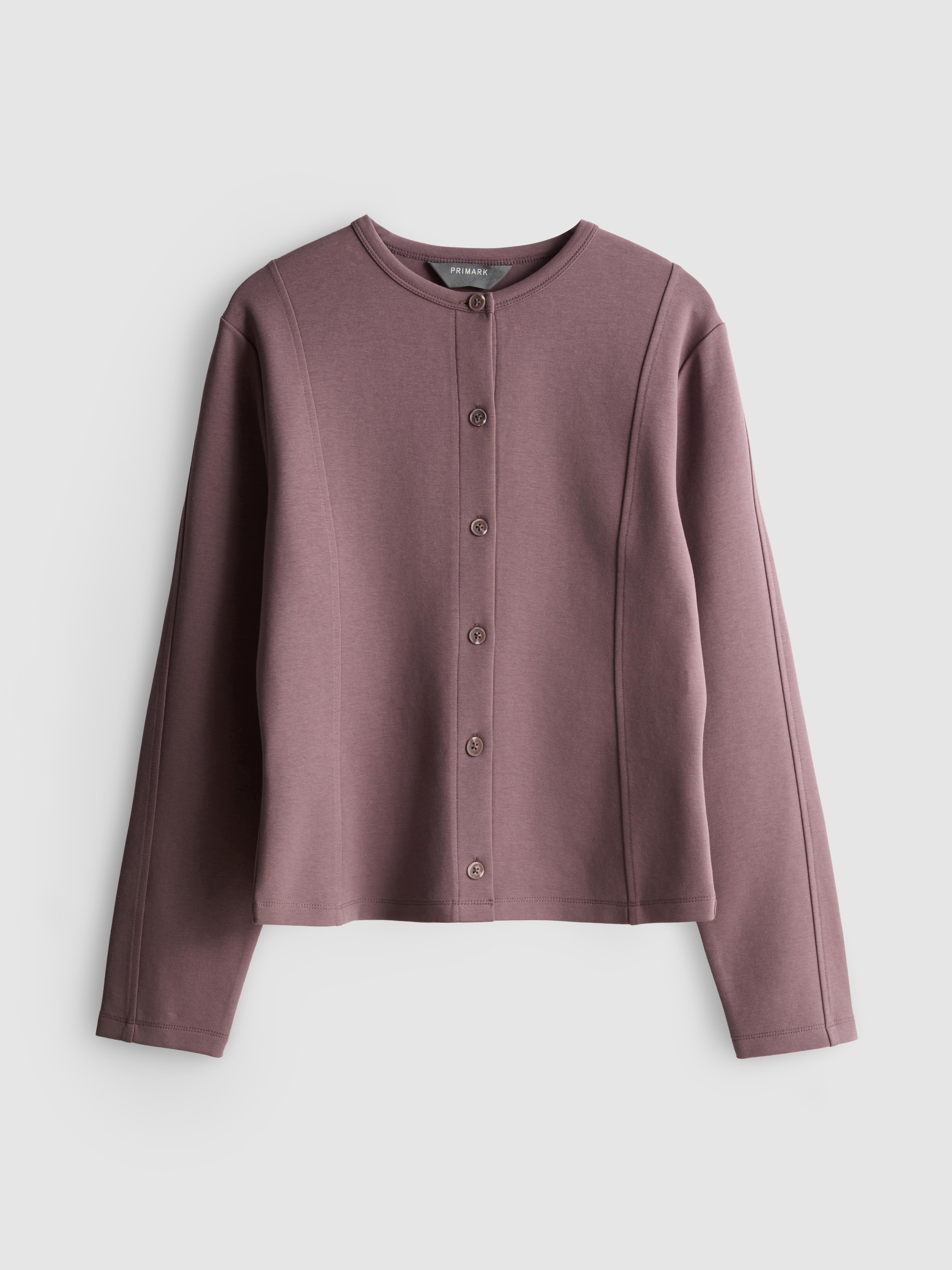 Paula Echevarría Structured Crew Neck Cardigan - Fig