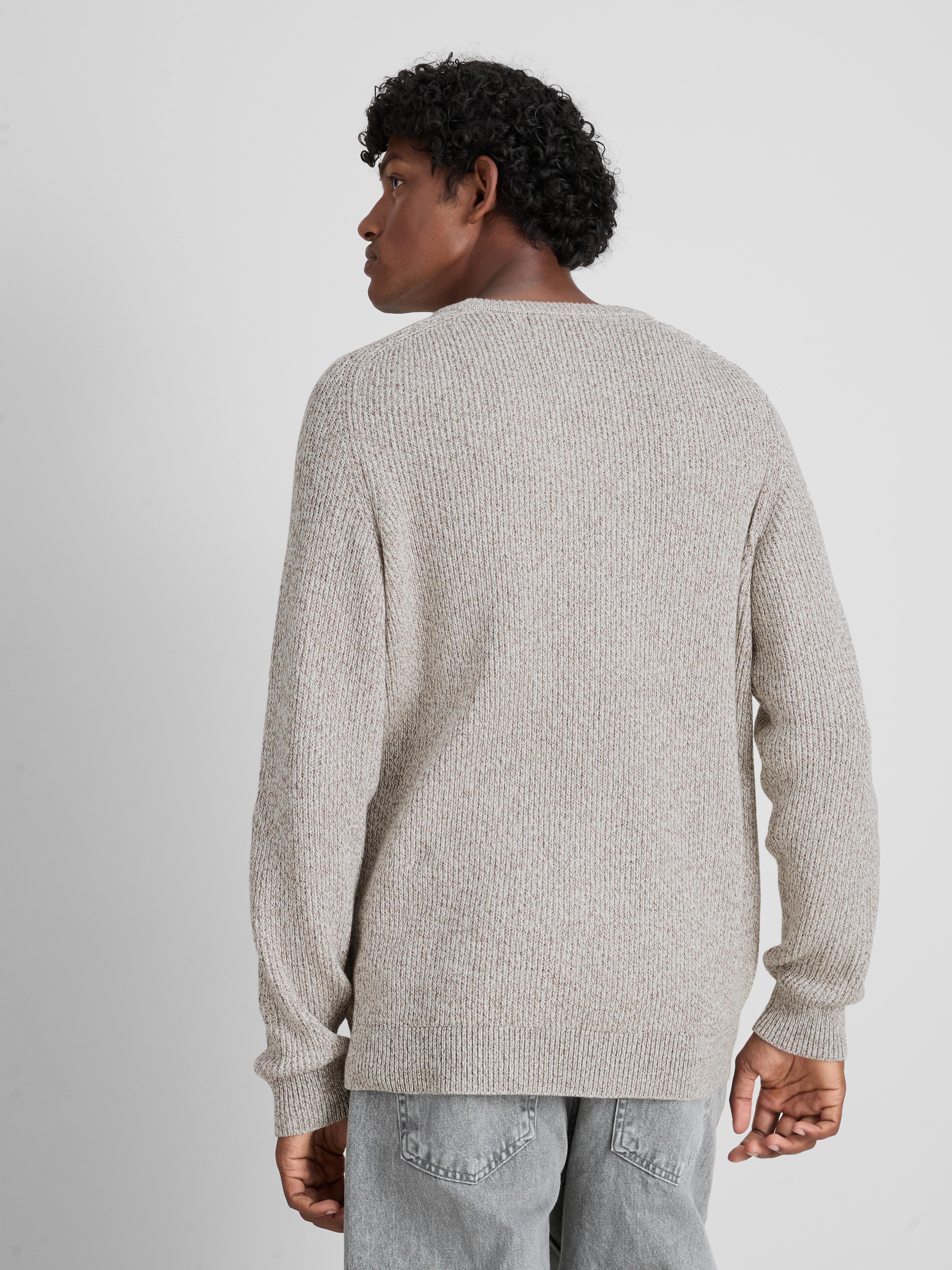 Cotton Rich Crew Neck Sweater - Natural