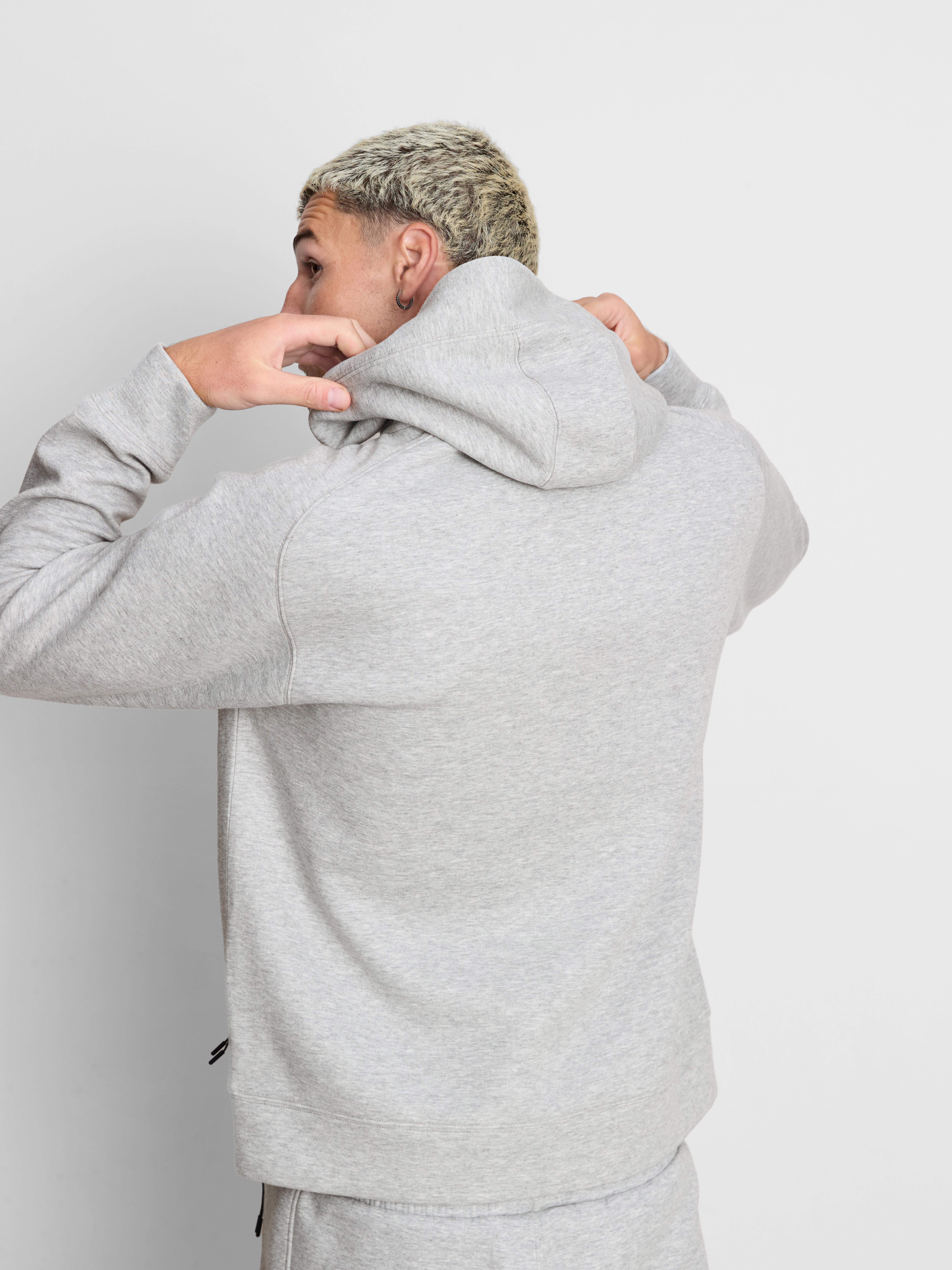 Zip-Up Gym Hoodie - Gray Heather