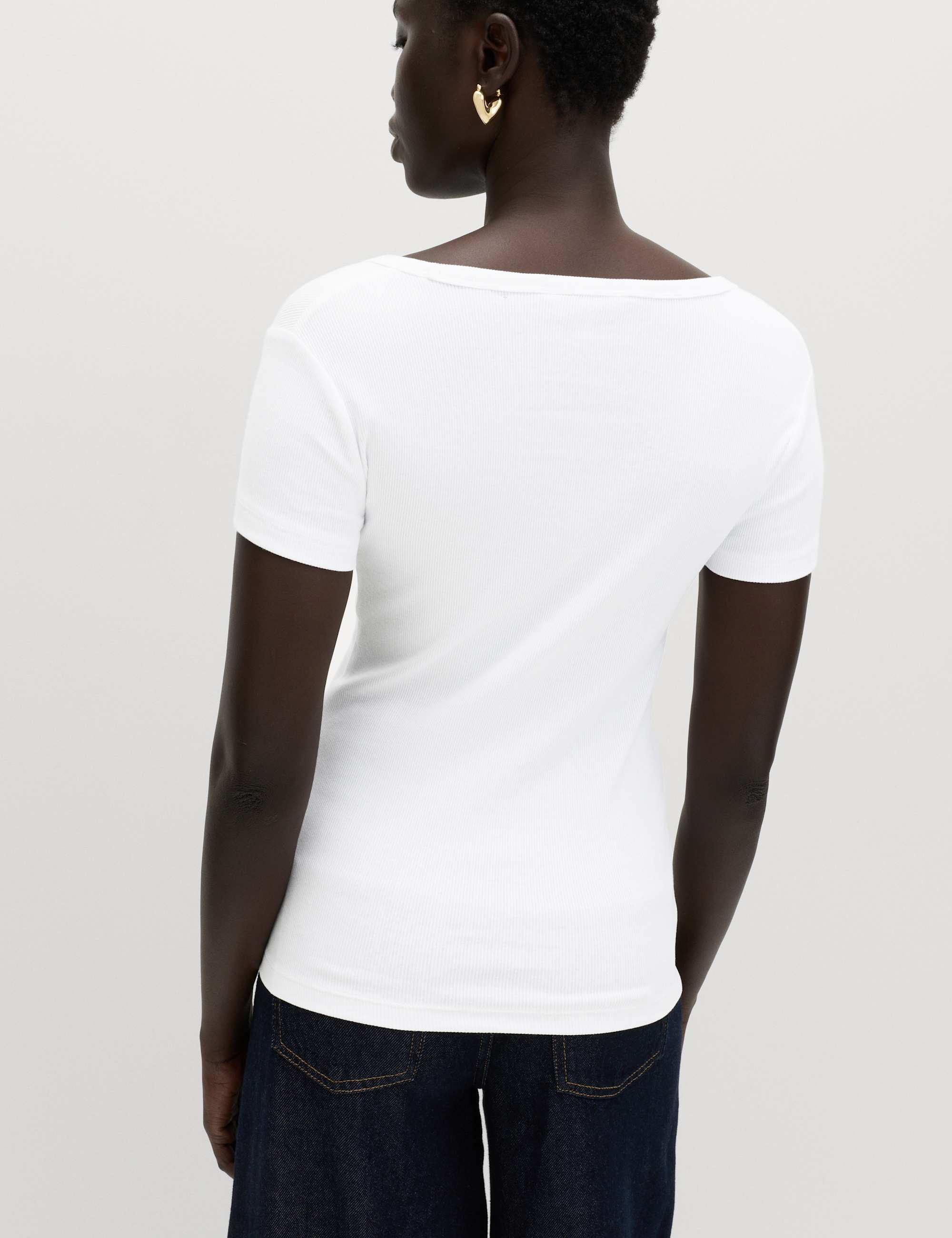 Cotton Rich Scoop Neck Slim Fit T-Shirt