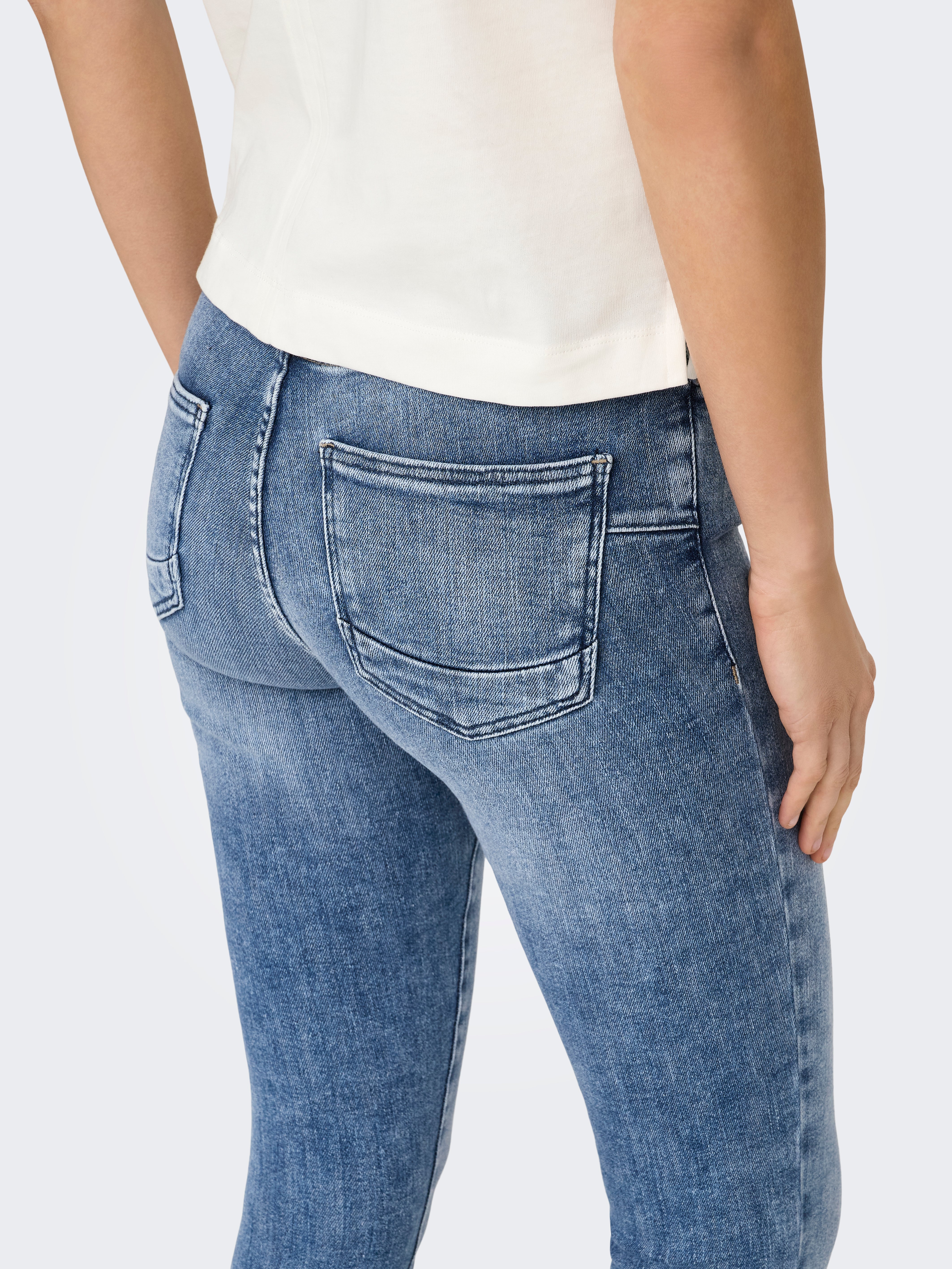 ONLPOWER Mid waist Skinny Fit Jeans Light Blue Denim