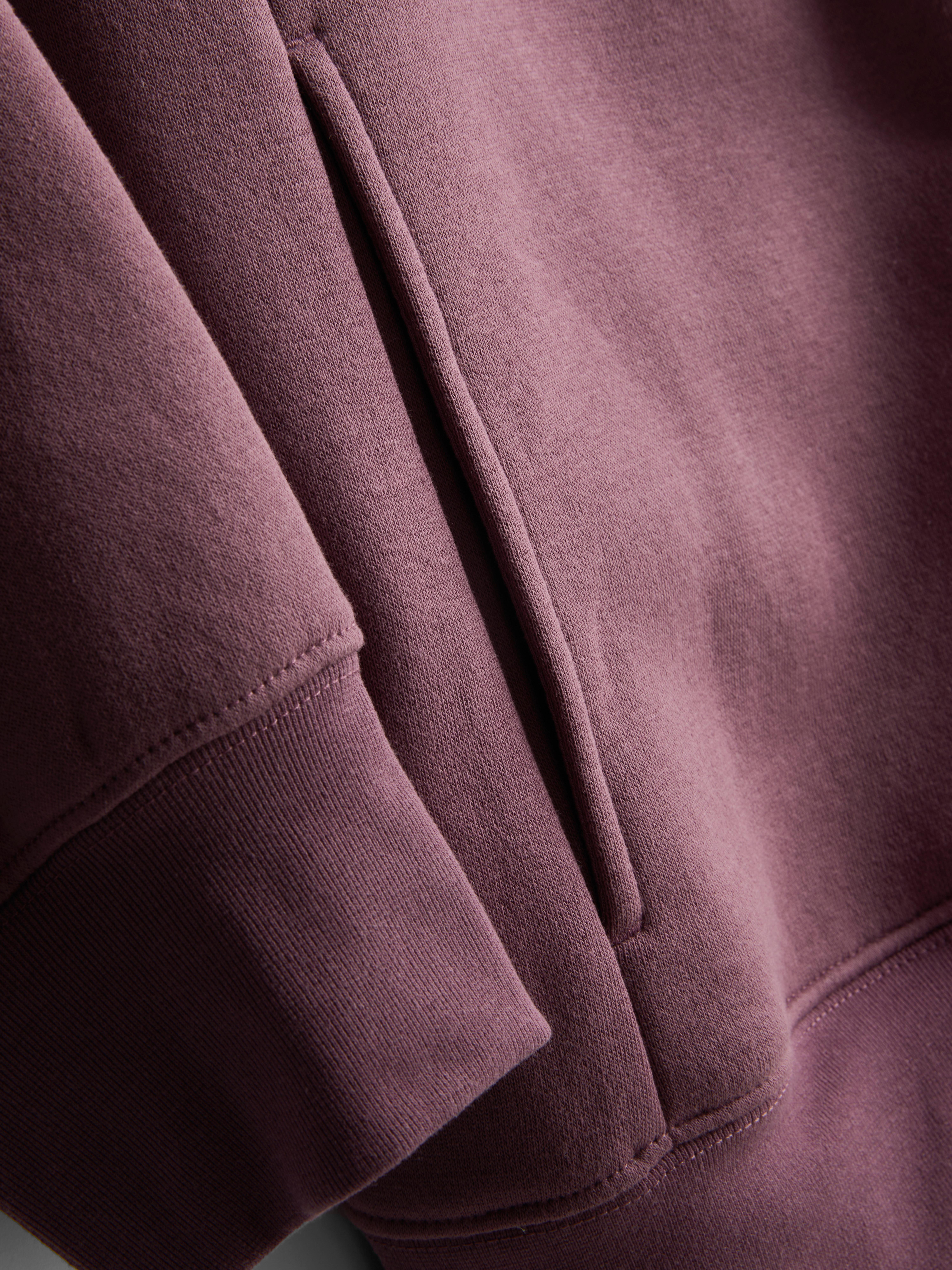 Regular-Fit Cotton-Blend Zip-Up Hoodie - Plum