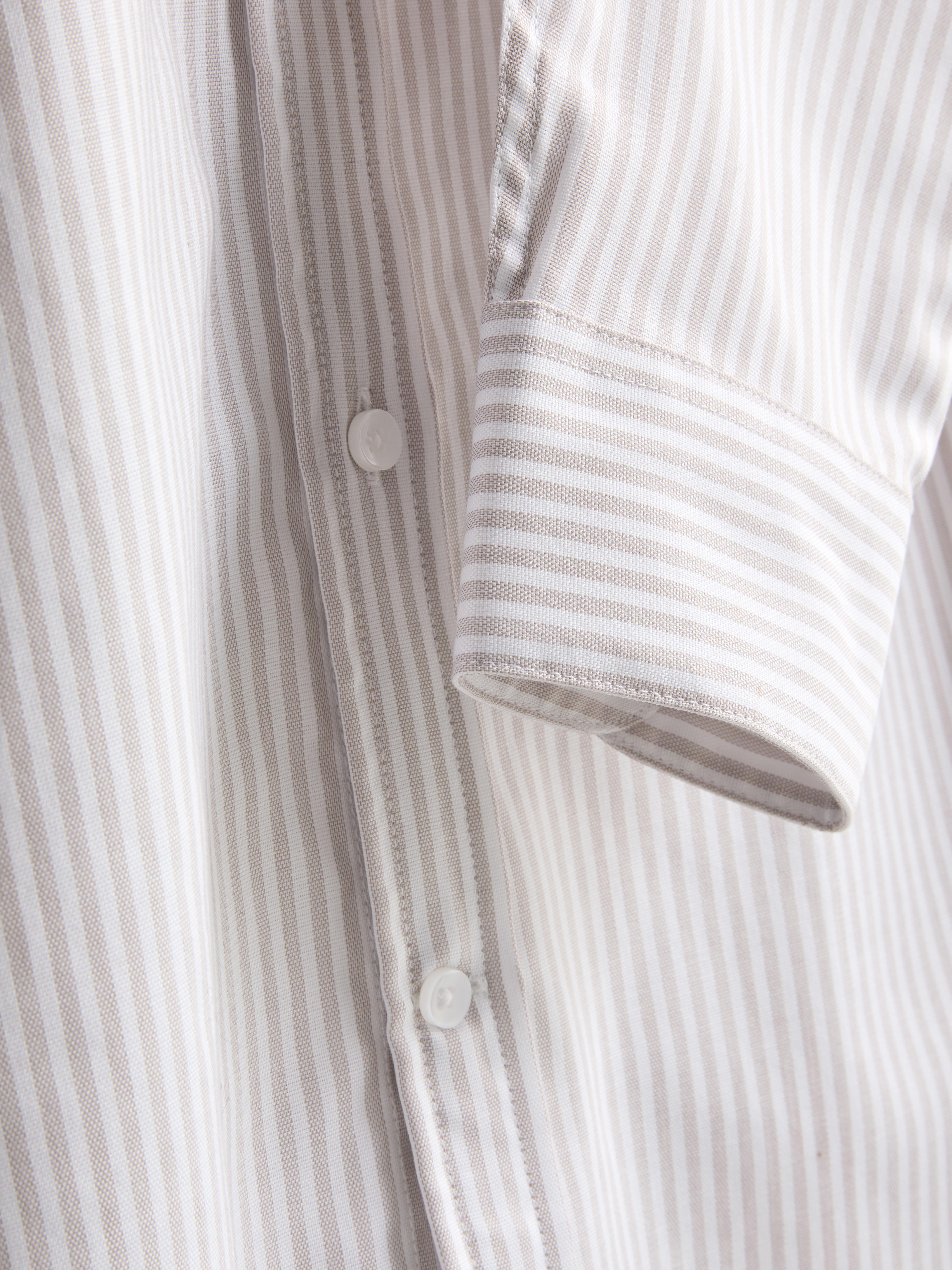 Stripe Formal Shirt - Beige