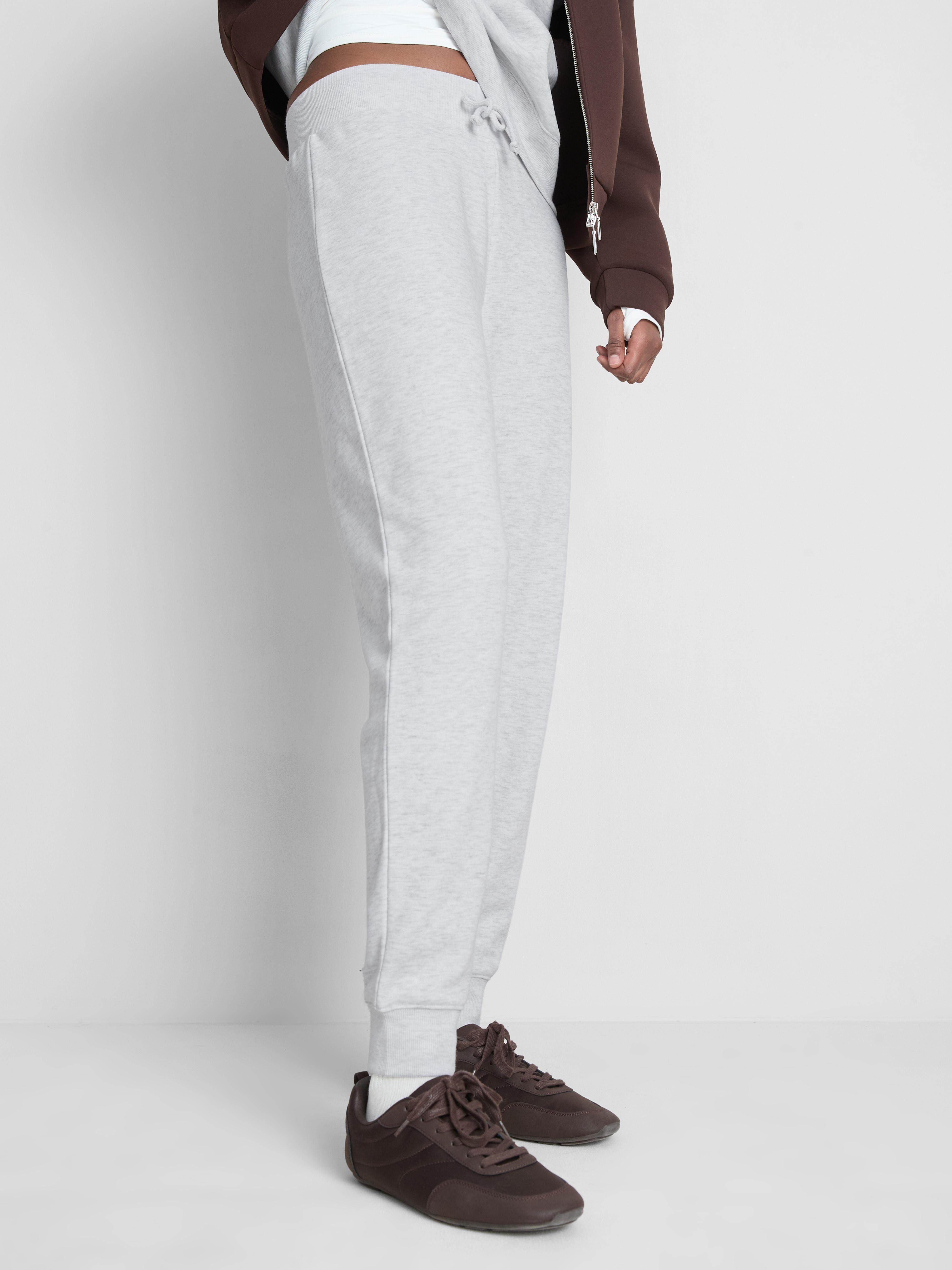 Cotton-Blend Skinny Joggers - Gray Heather