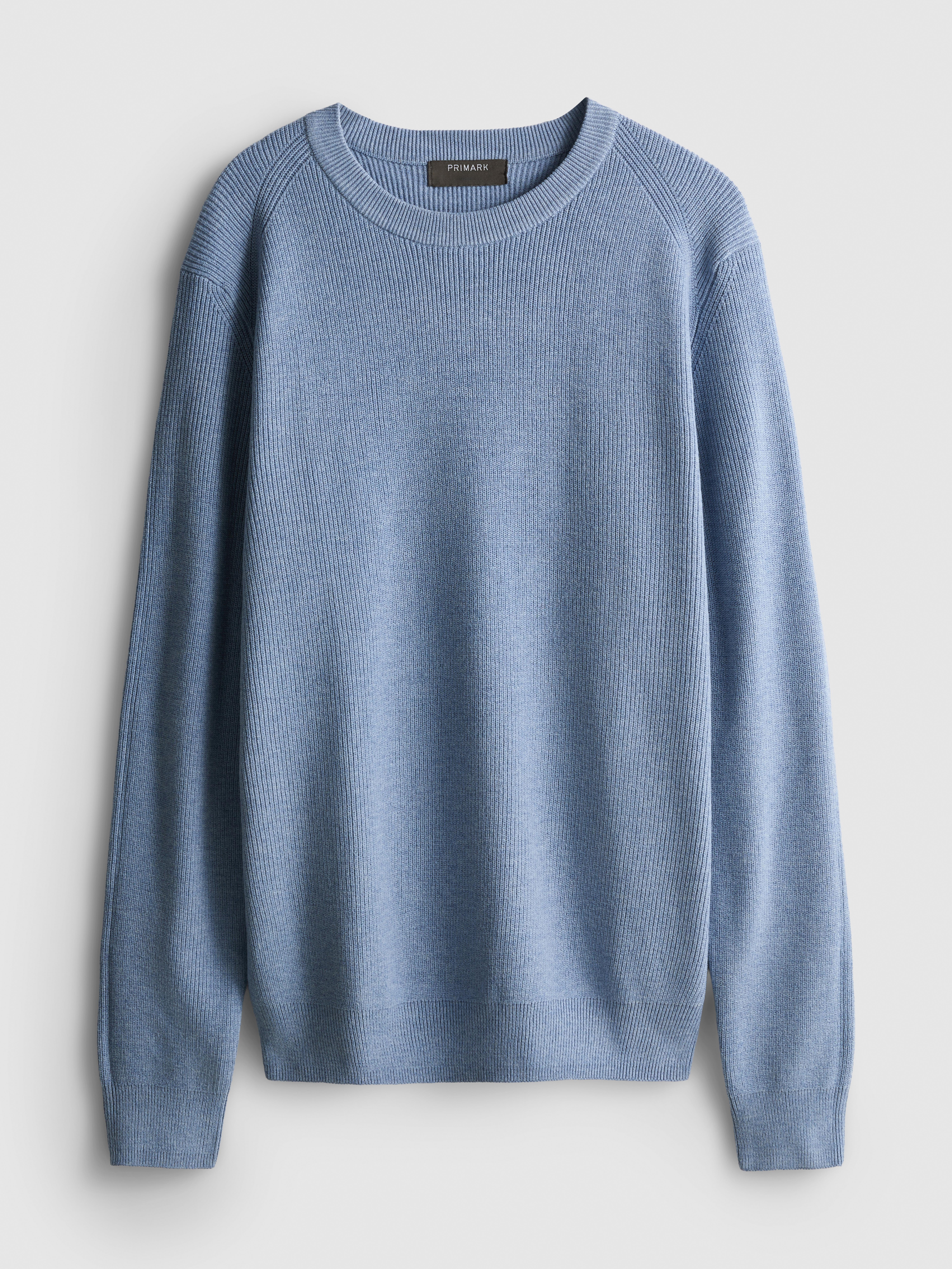 Ribbed Crewneck Sweater - Light Blue
