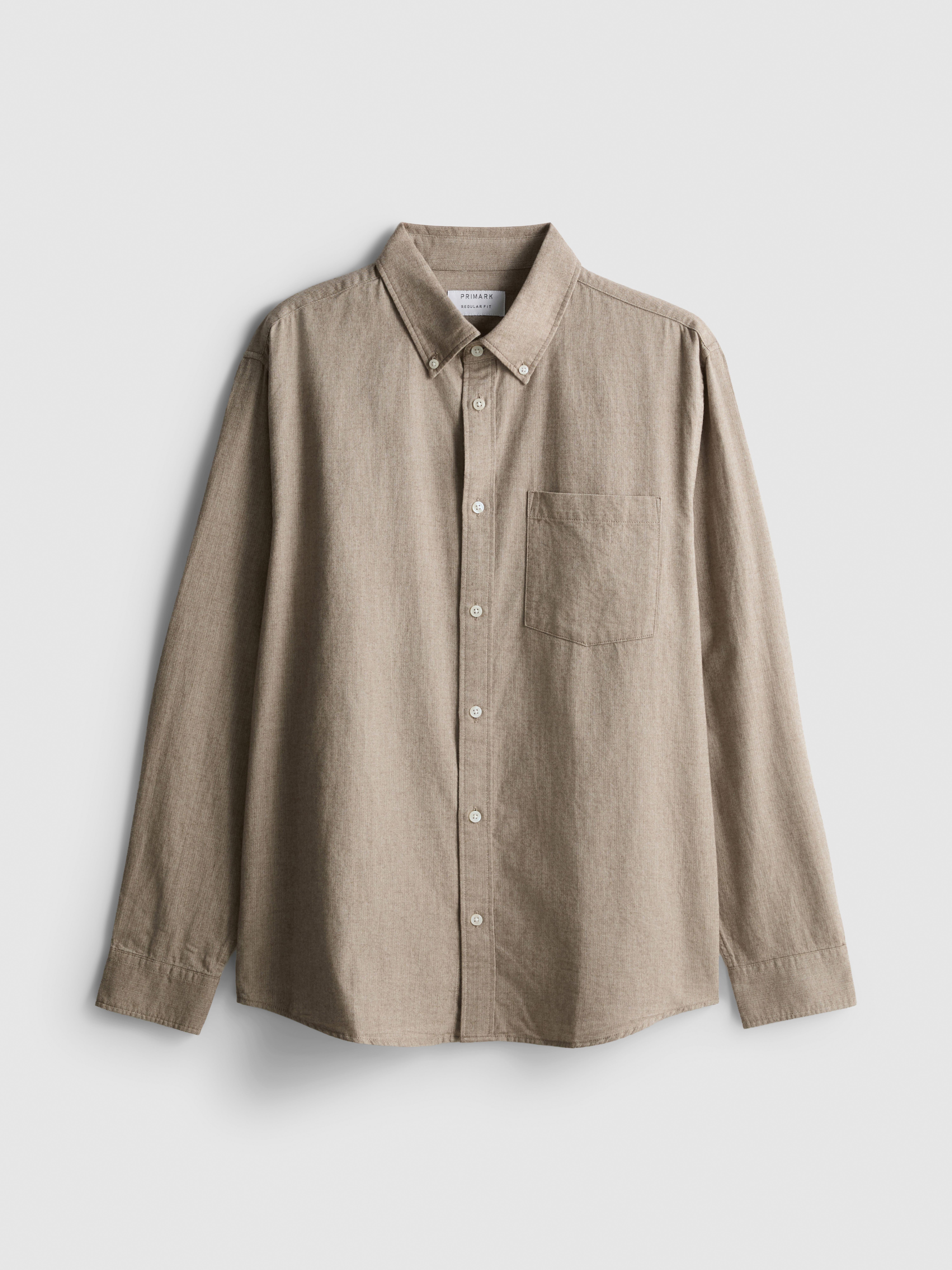 Pure Cotton Button-Down Shirt - Ivory