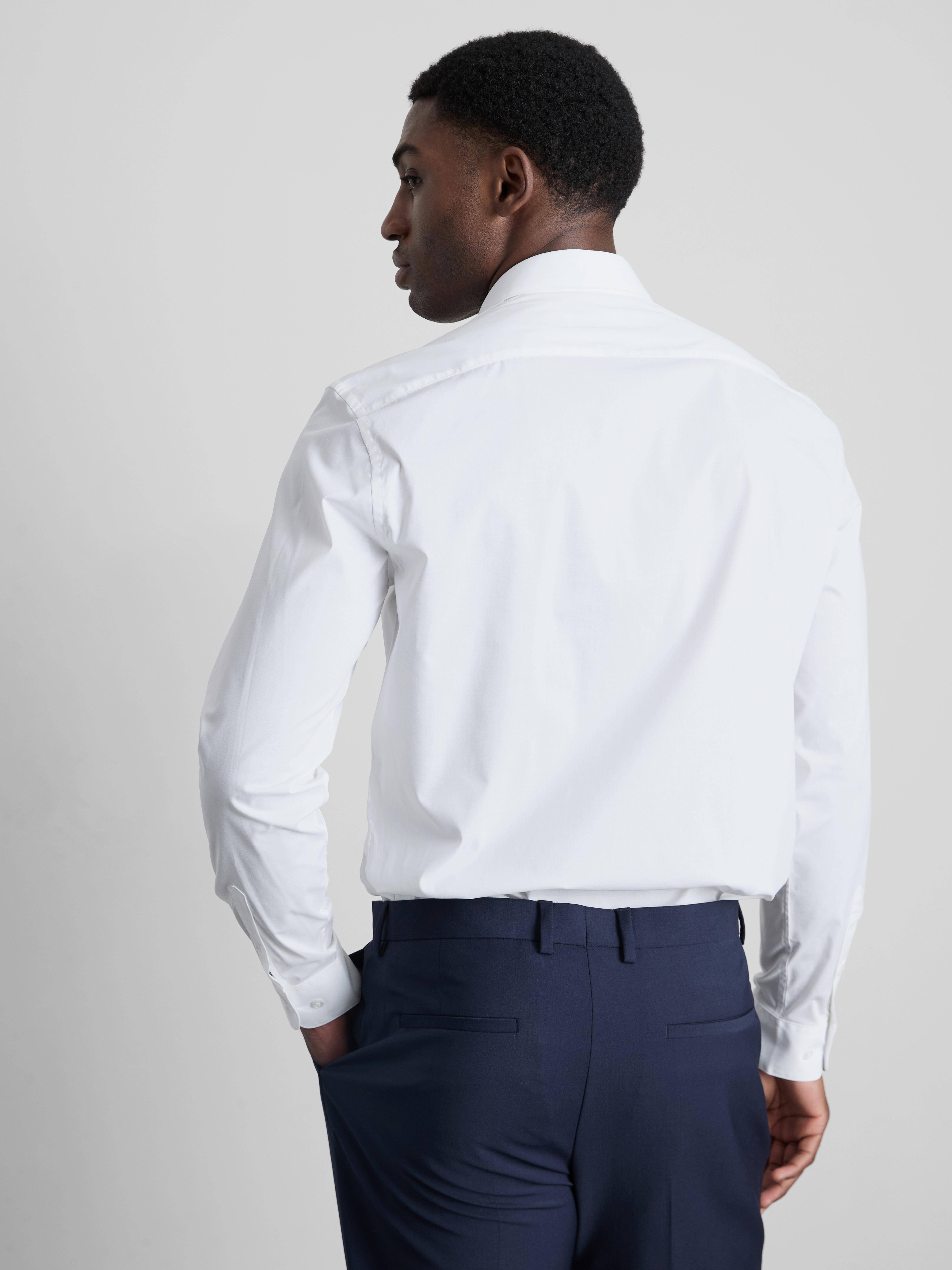 Stretch Regular Fit Shirt - White