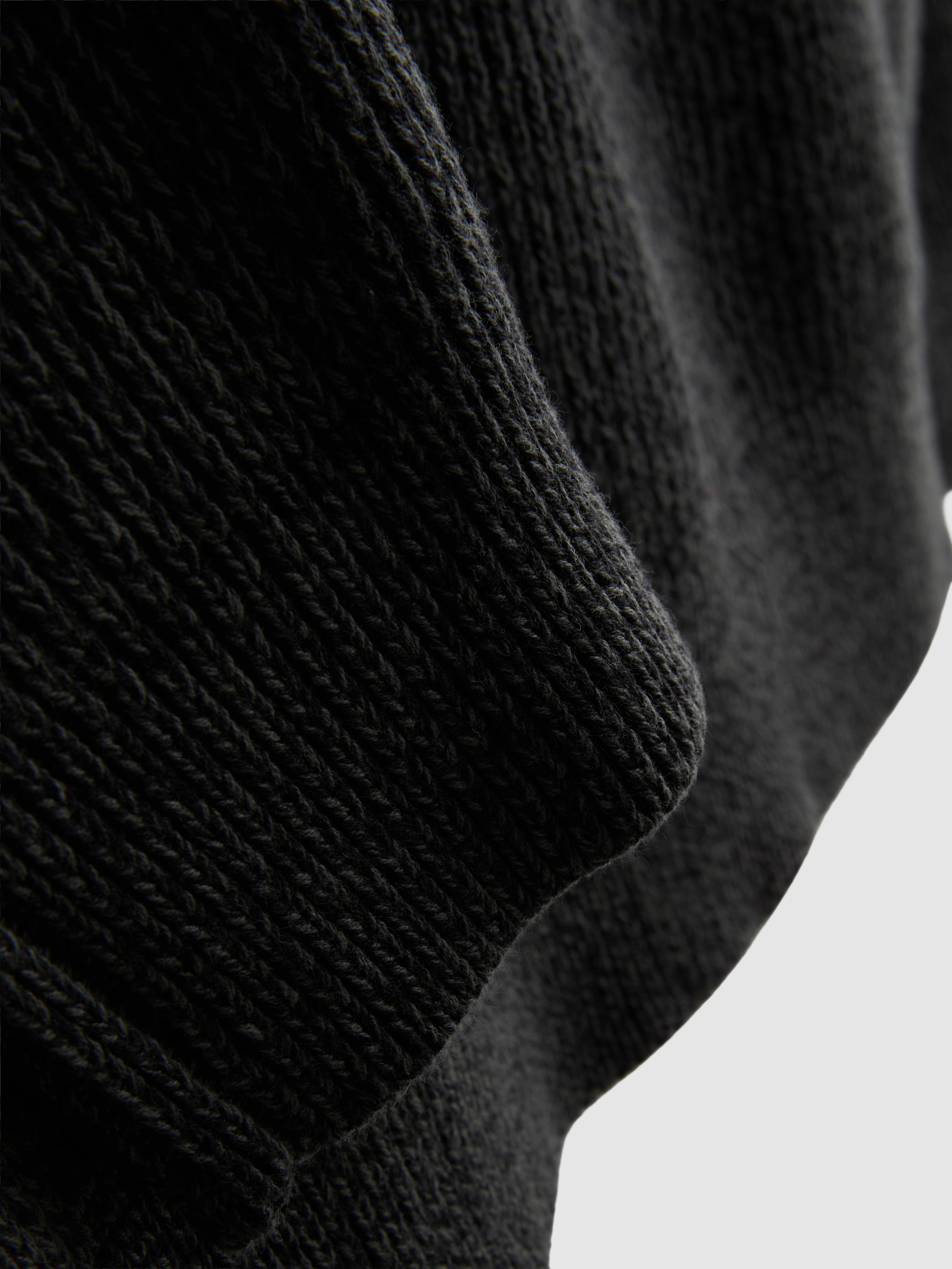 Cotton Rich Crew Neck Sweater - Charcoal