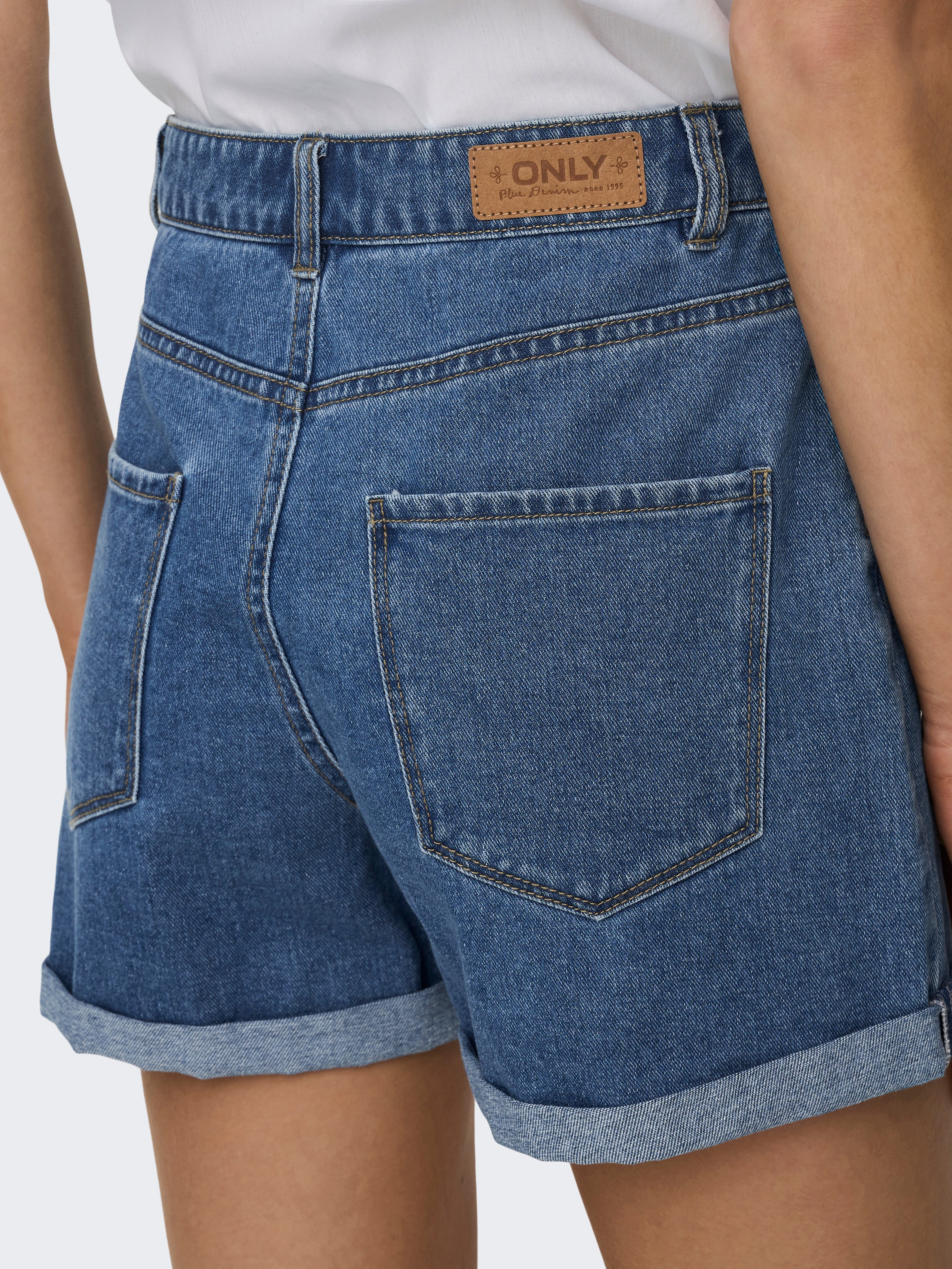 ONLVEGA High waist Regular Fit Shorts Medium Blue Denim