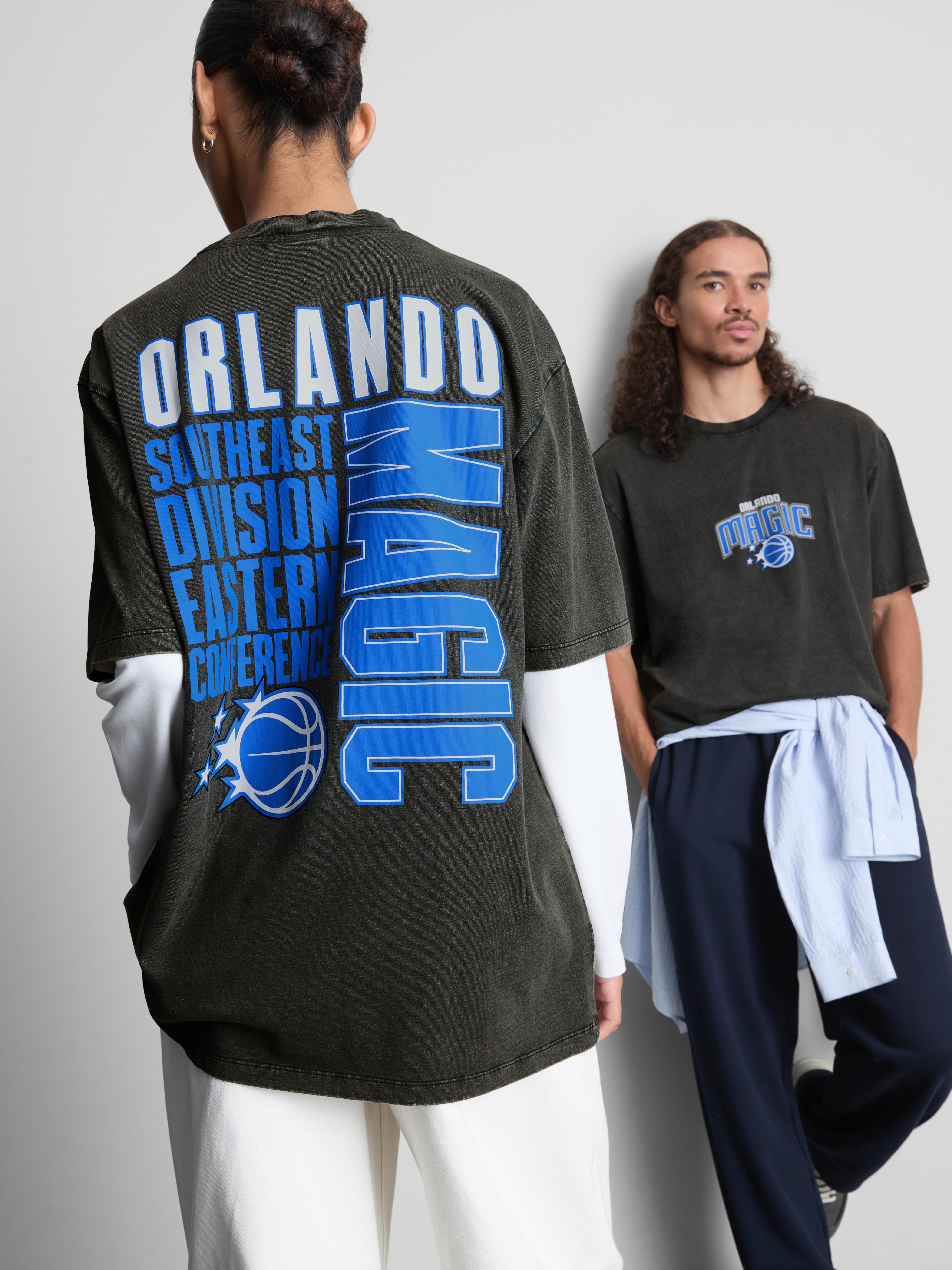 NBA Orlando Magic Pure Cotton Graphic T-Shirt - Charcoal
