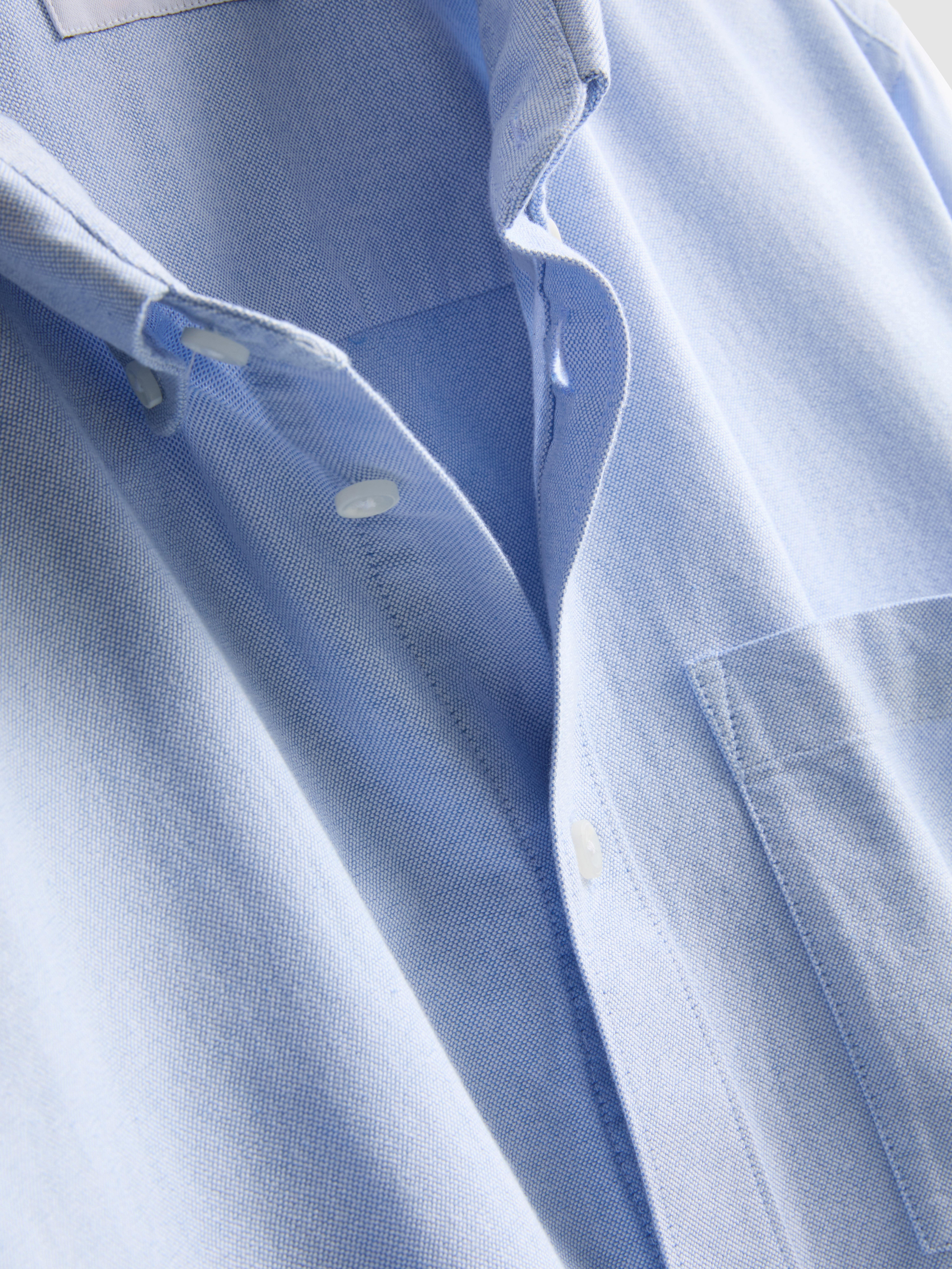 Pure Cotton Regular Fit Oxford Shirt - Light Blue