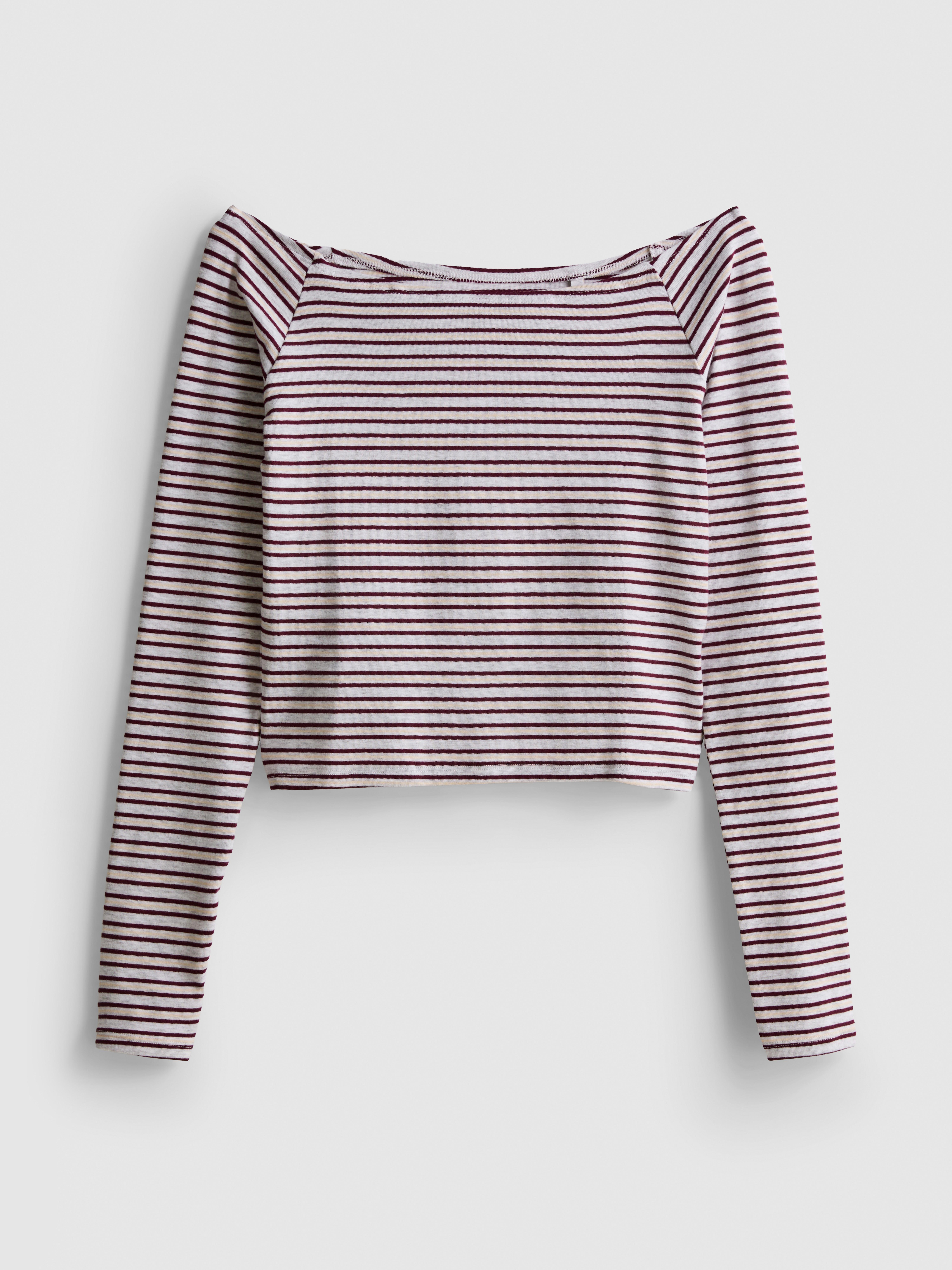 The Primark Scene | Cropped Striped Bardot Top - Multi