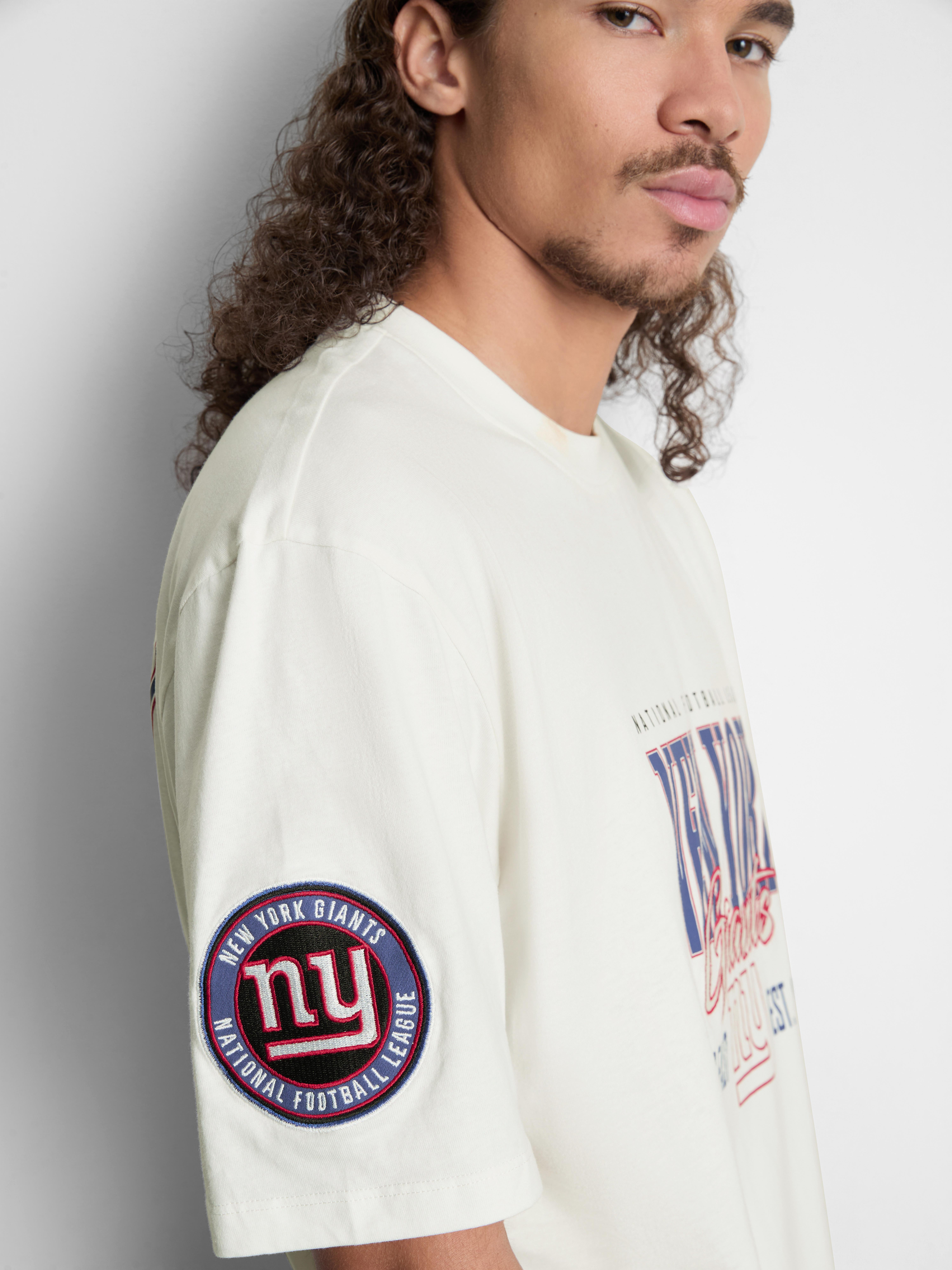 NFL New York Giants Pure Cotton Graphic T-Shirt - Ivory