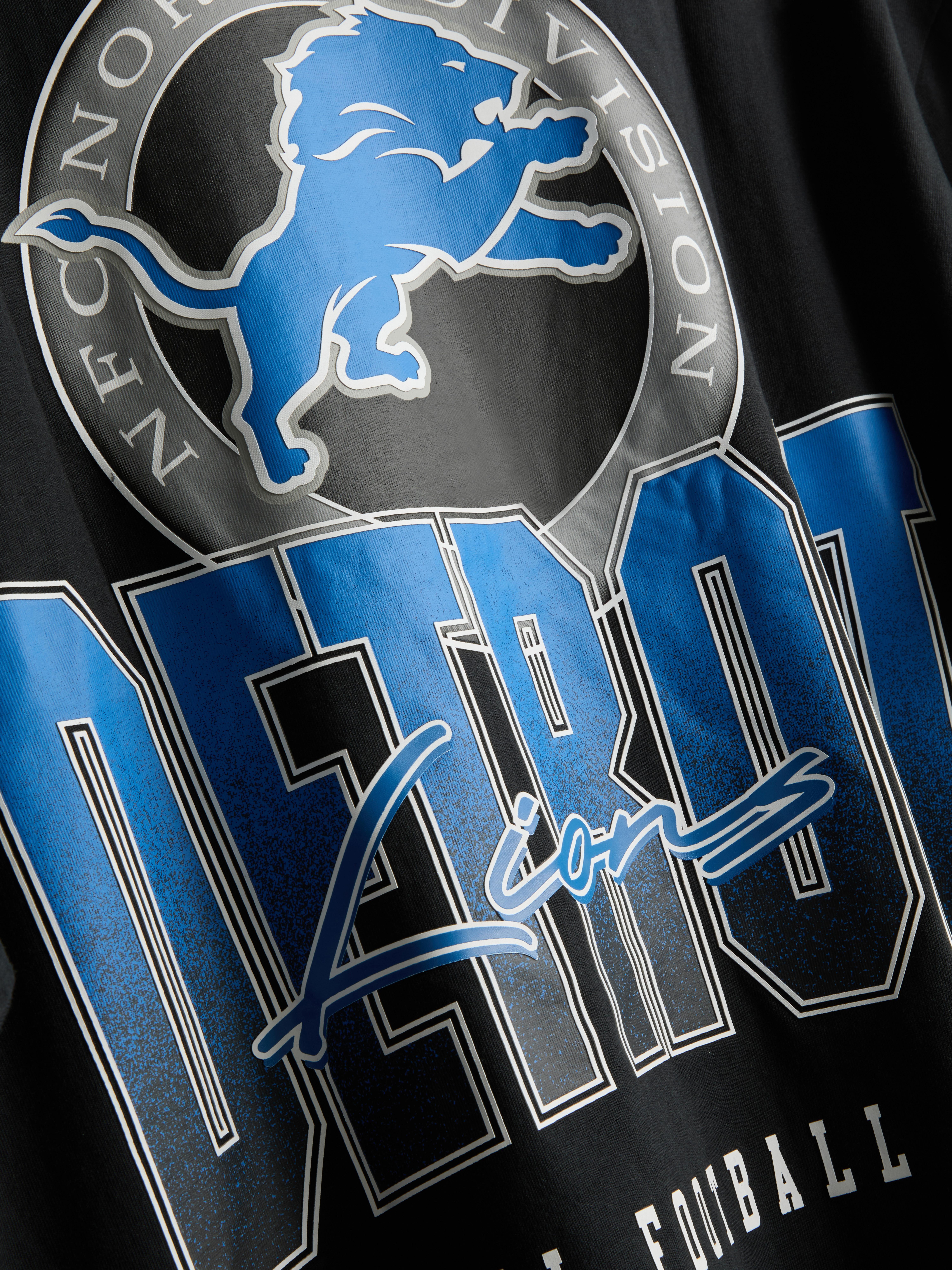 NFL Detroit Lions Pure Cotton T-Shirt - Black