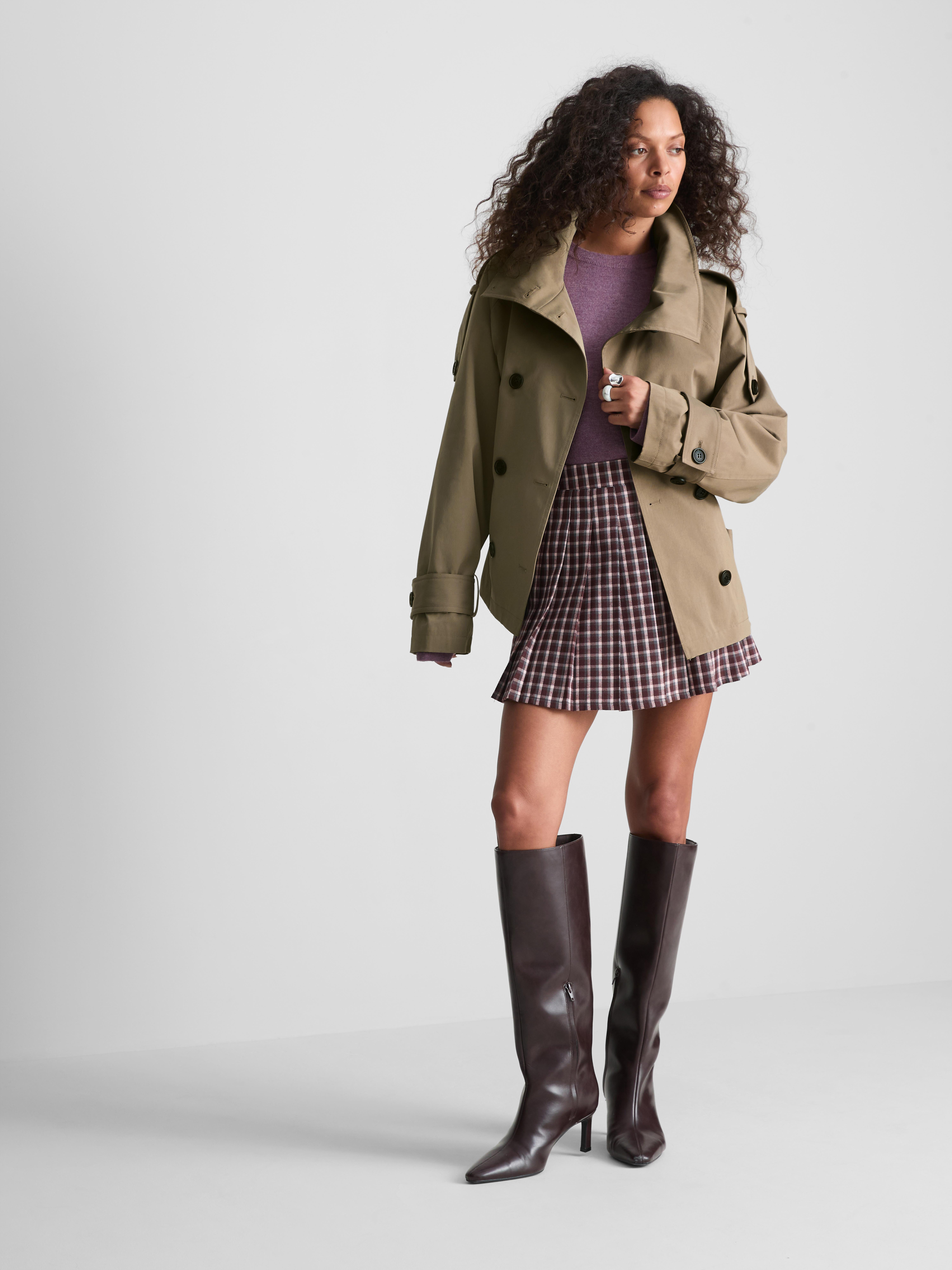 Paula Echevarría Belted Funnel Neck Raincoat - Beige