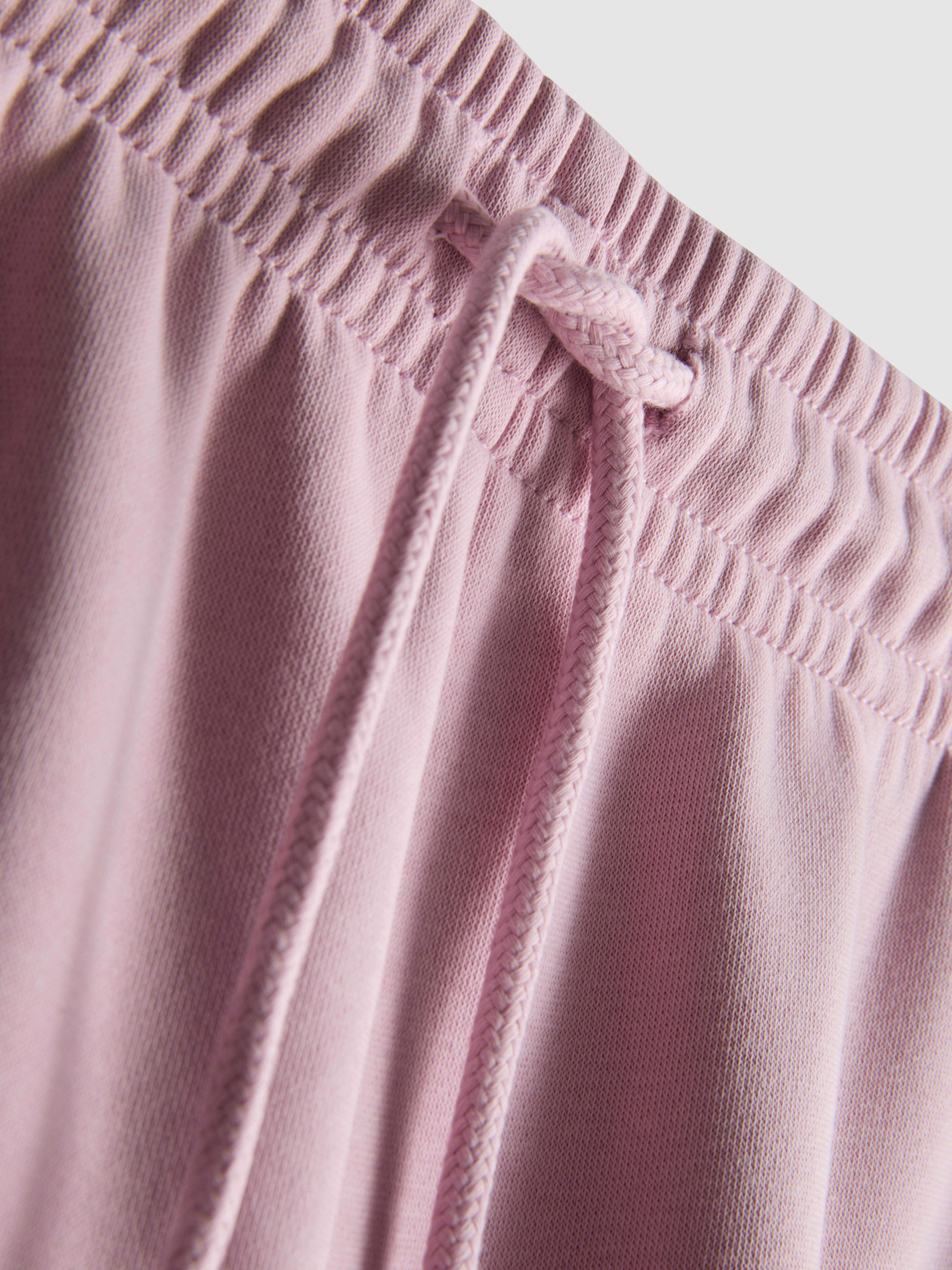 Cotton-Blend Straight-Leg Joggers - Light Pink