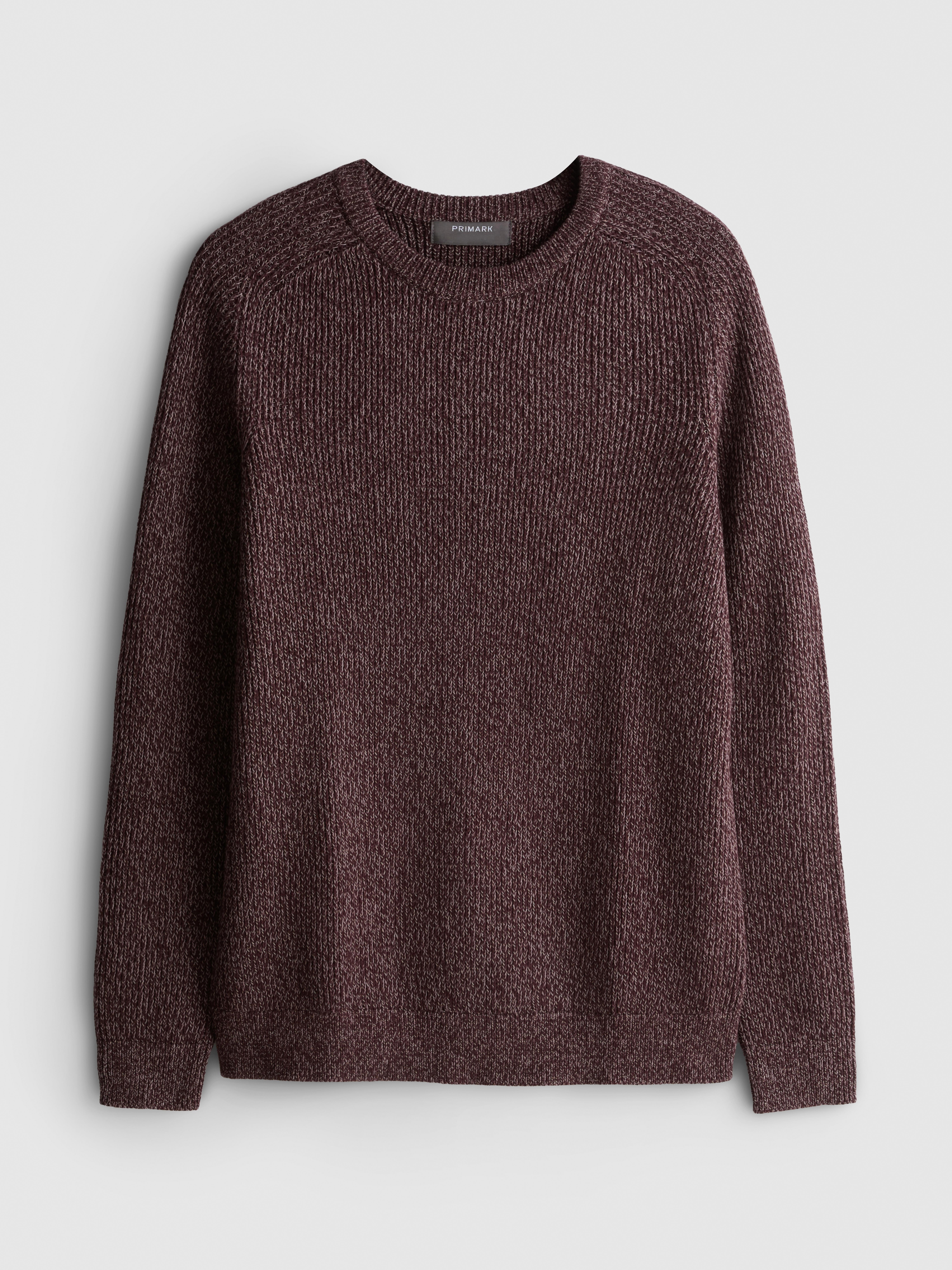Cotton Rich Crew Neck Sweater - Red