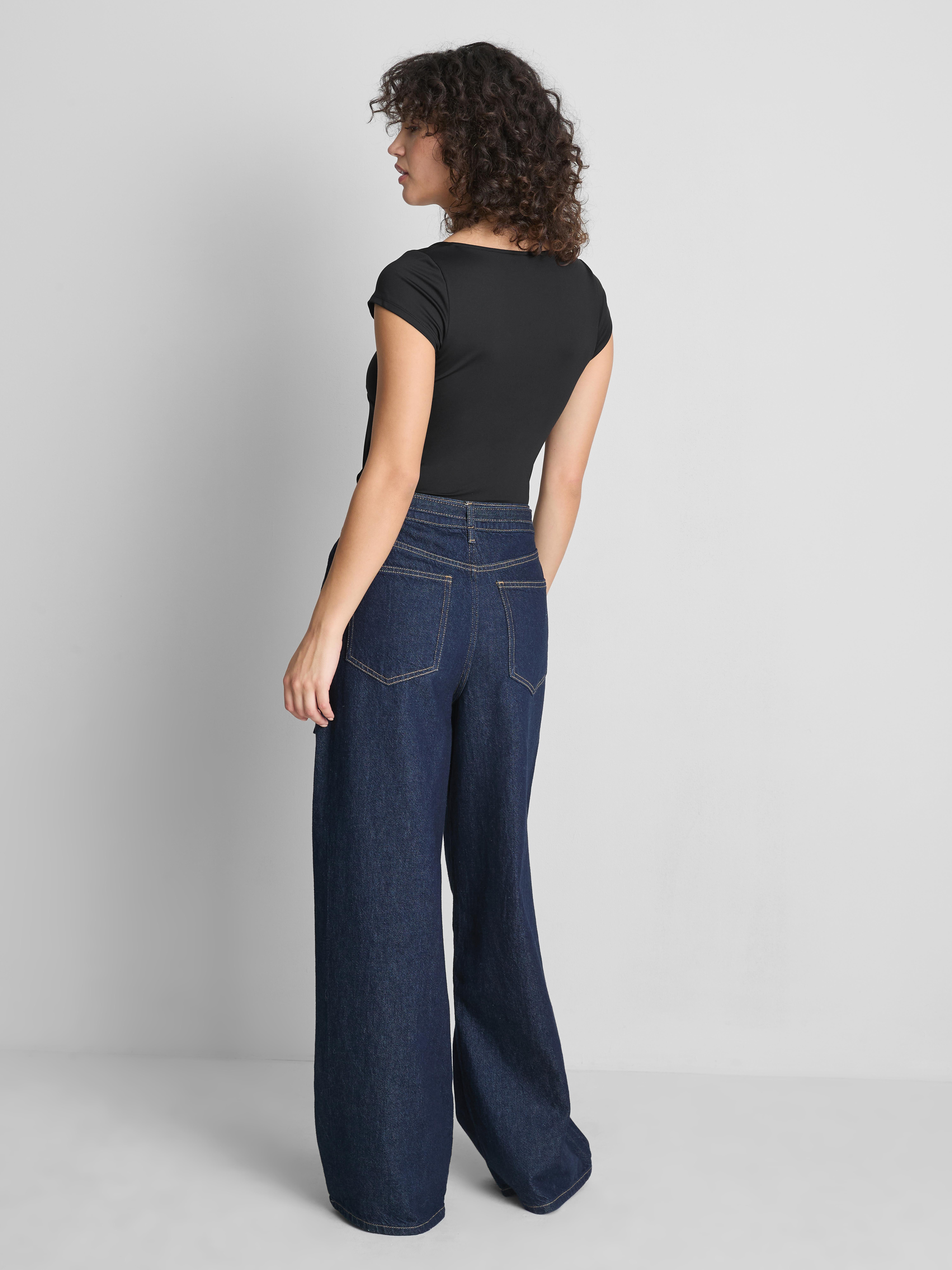 Cap-Sleeve Corset Top - Black