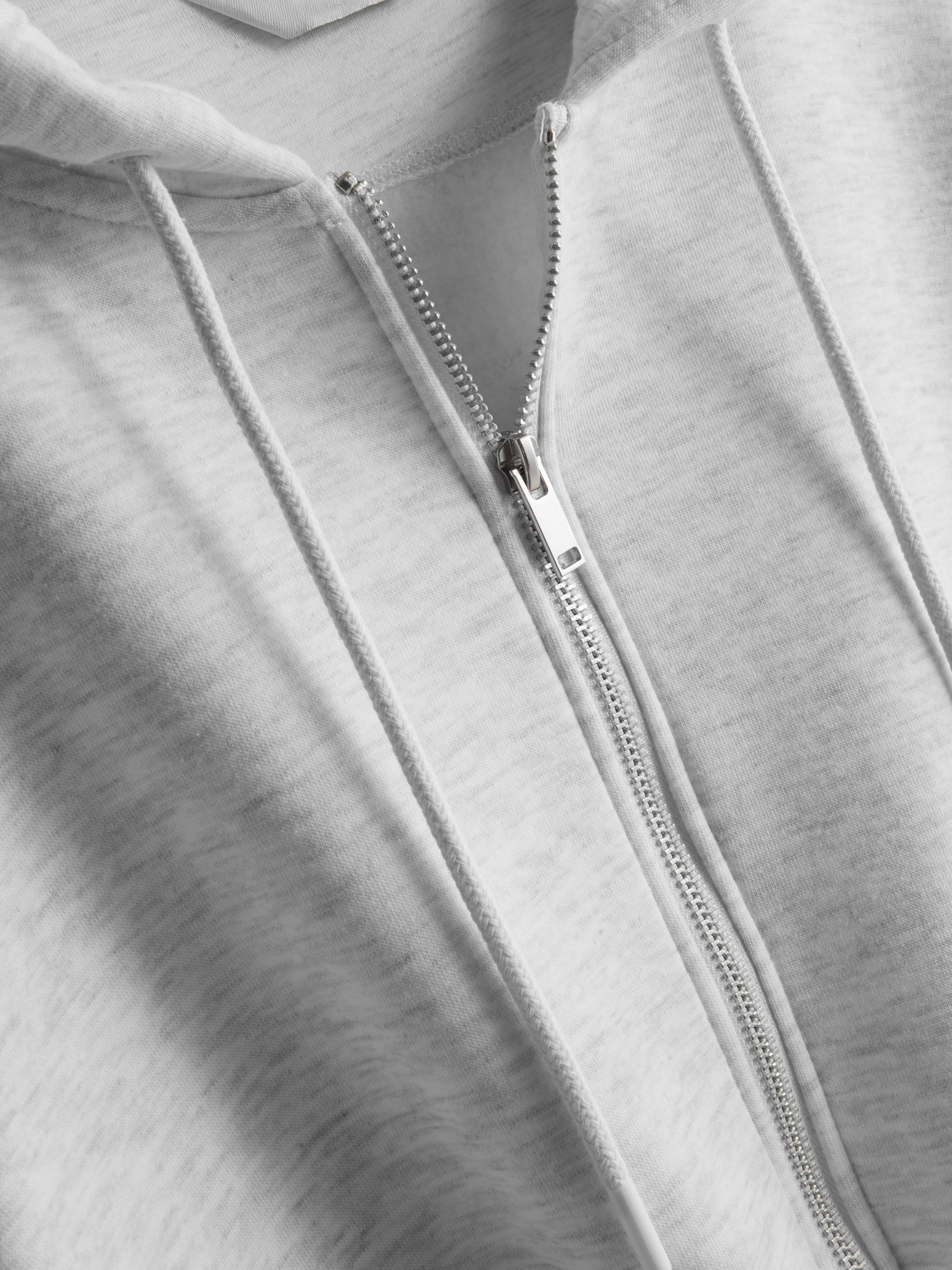 Essential Zip Through Hoodie - Gray Heather