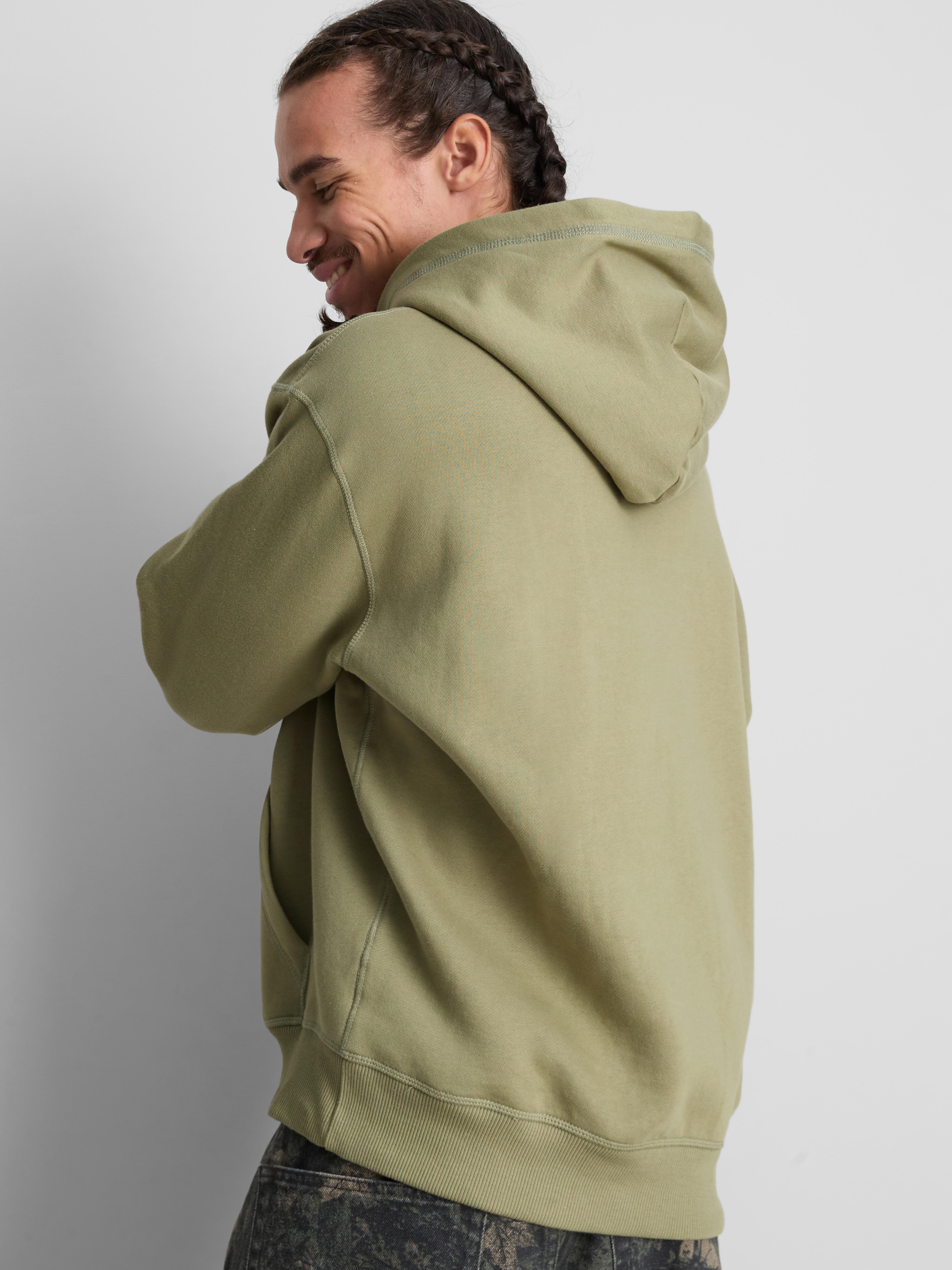 Oversized Pullover Hoodie - Green