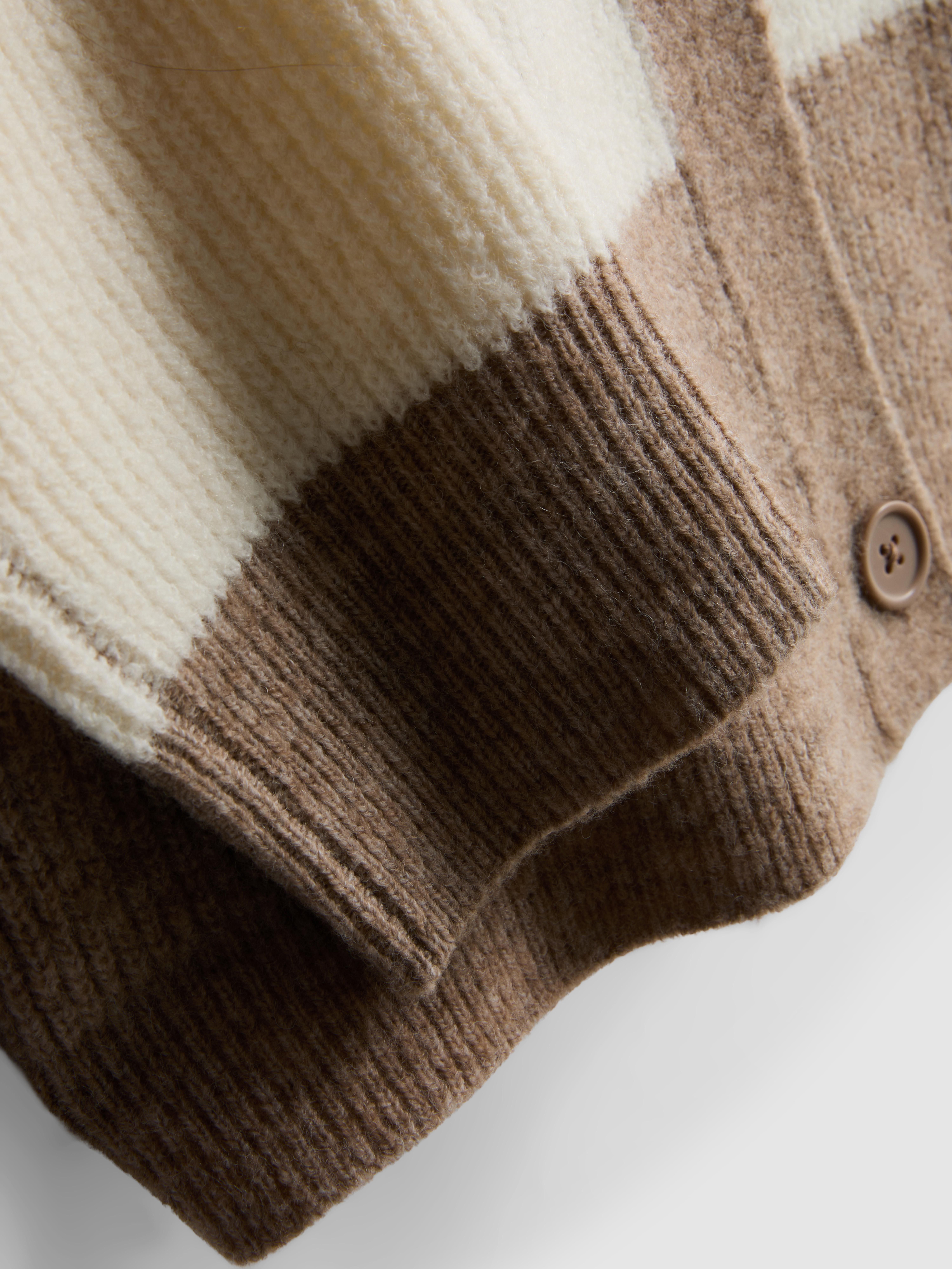Soft Rib V-Neck Cardigan - Oatmeal