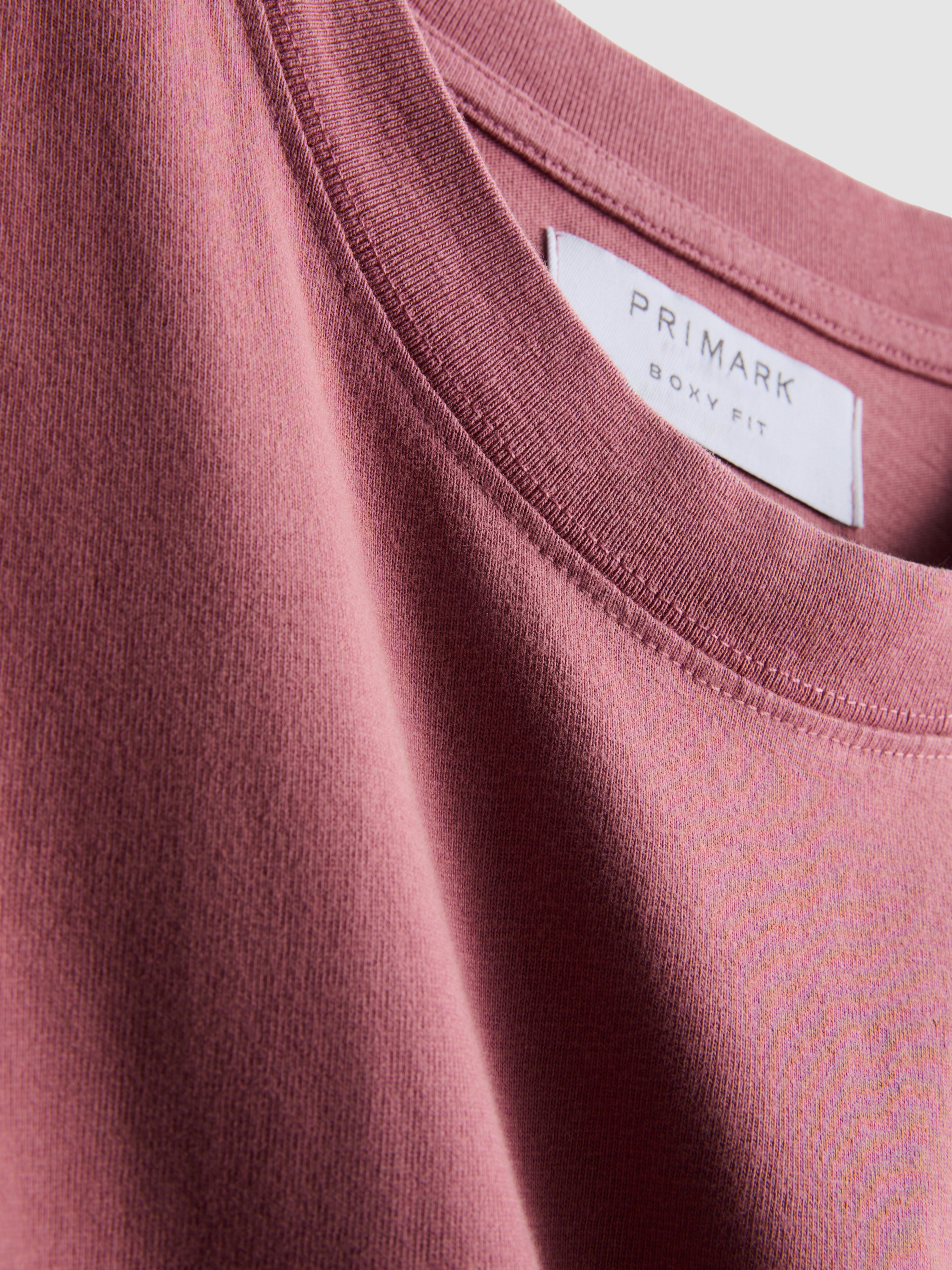 Pure Cotton Boxy T-Shirt - Pink