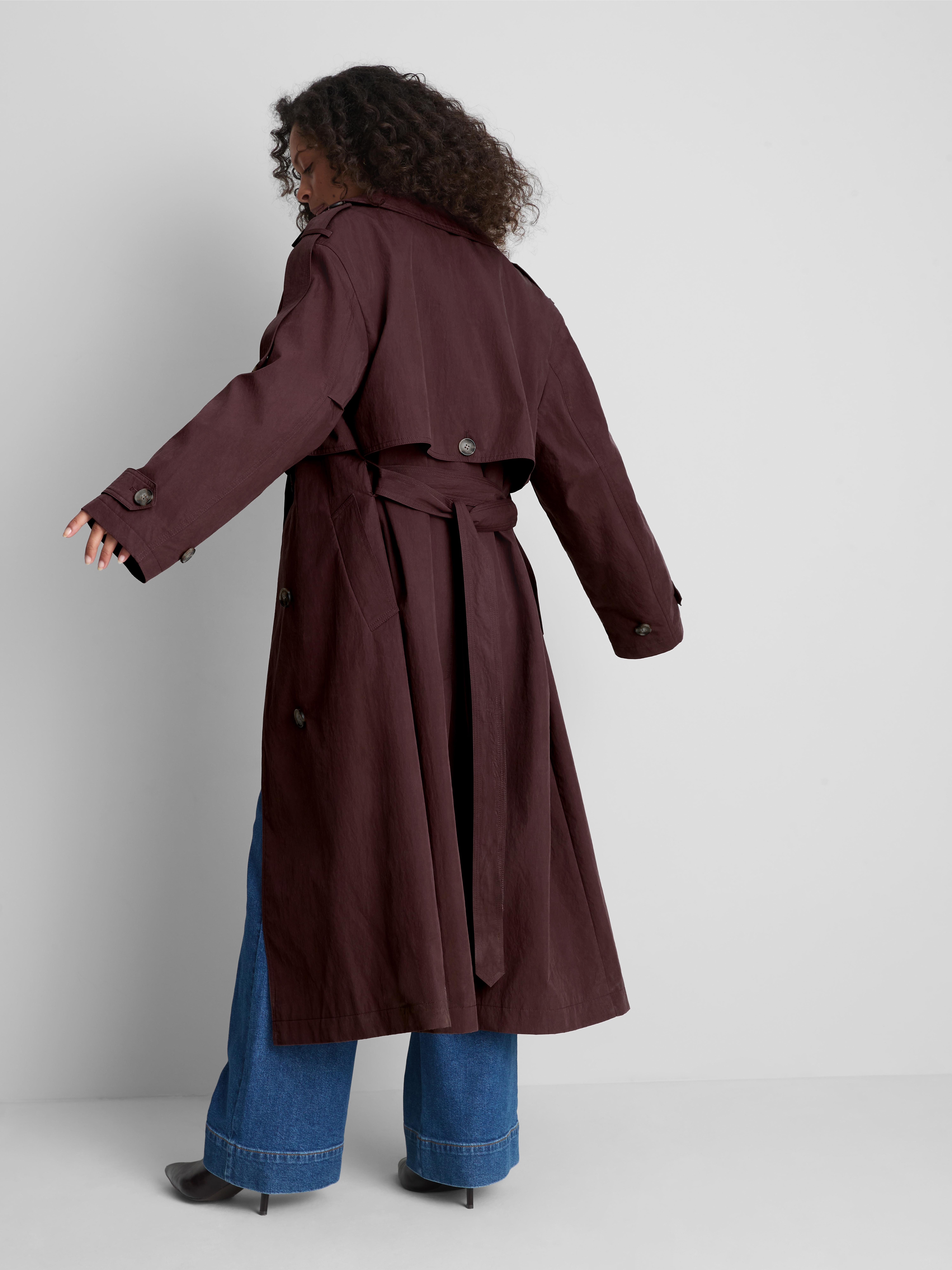 Paula Echevarría Belted Raincoat - Plum