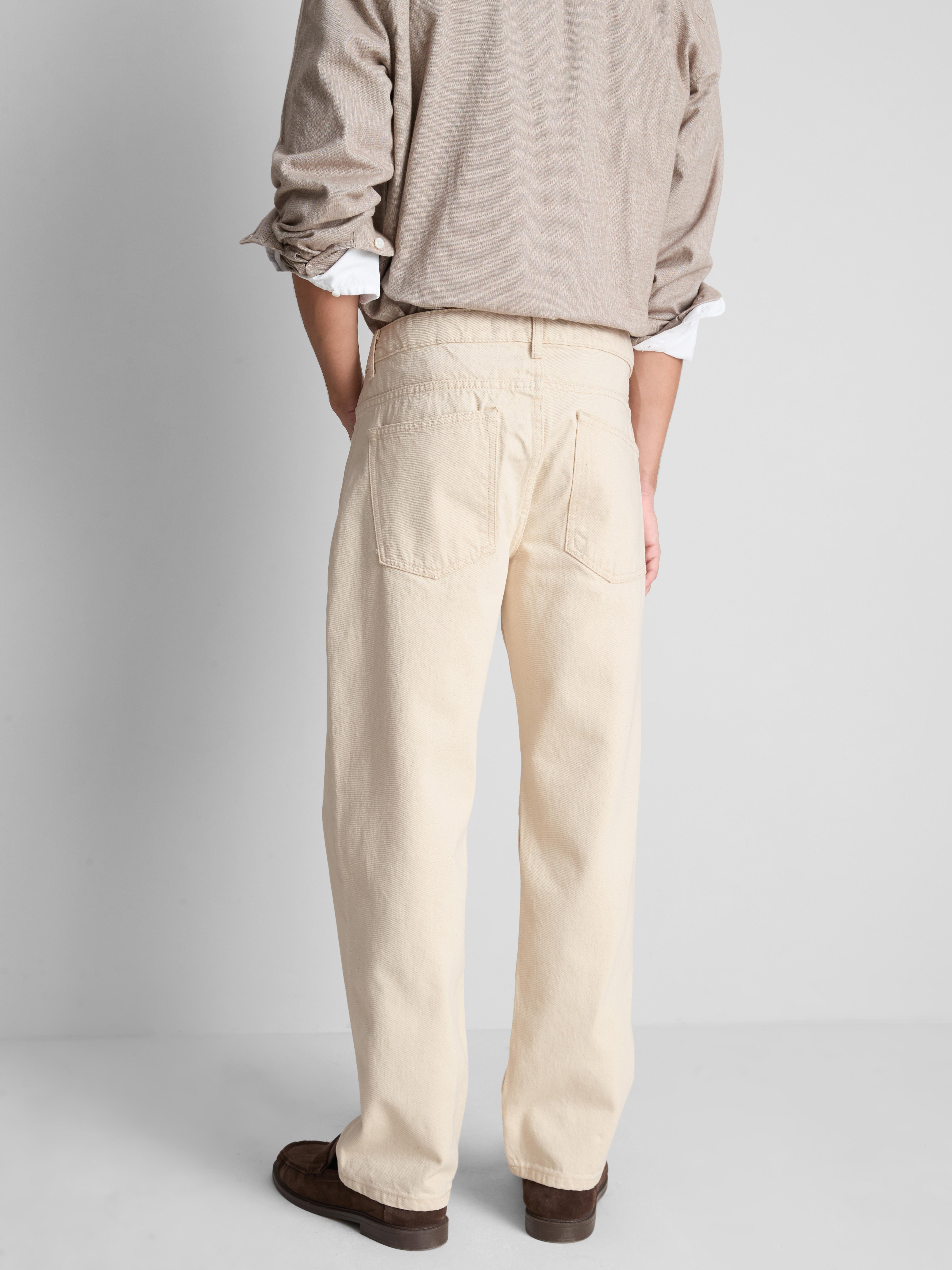Mid-Rise Slim-Fit Jeans - Ivory