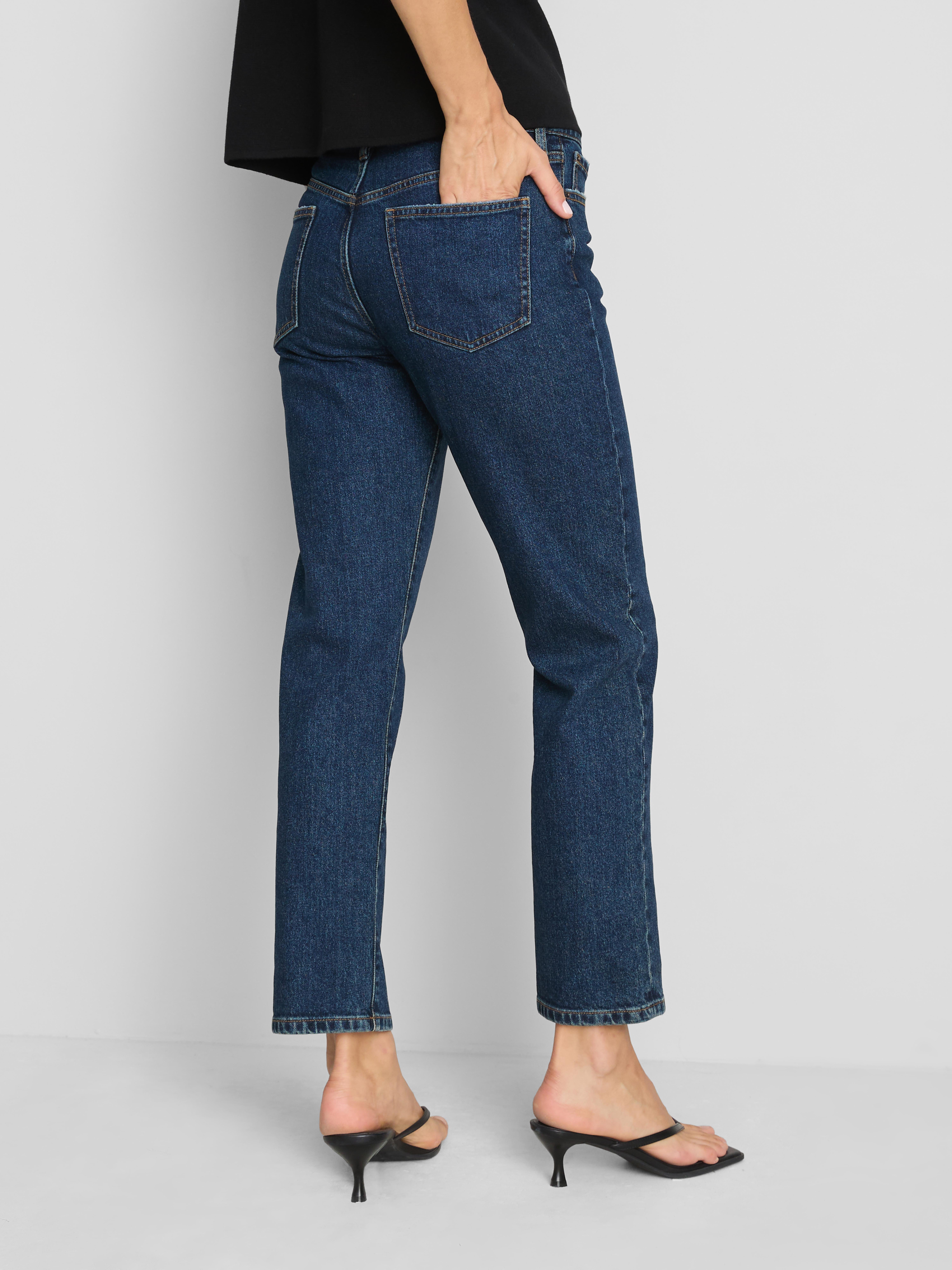 Straight Leg Slim Jeans - Indigo
