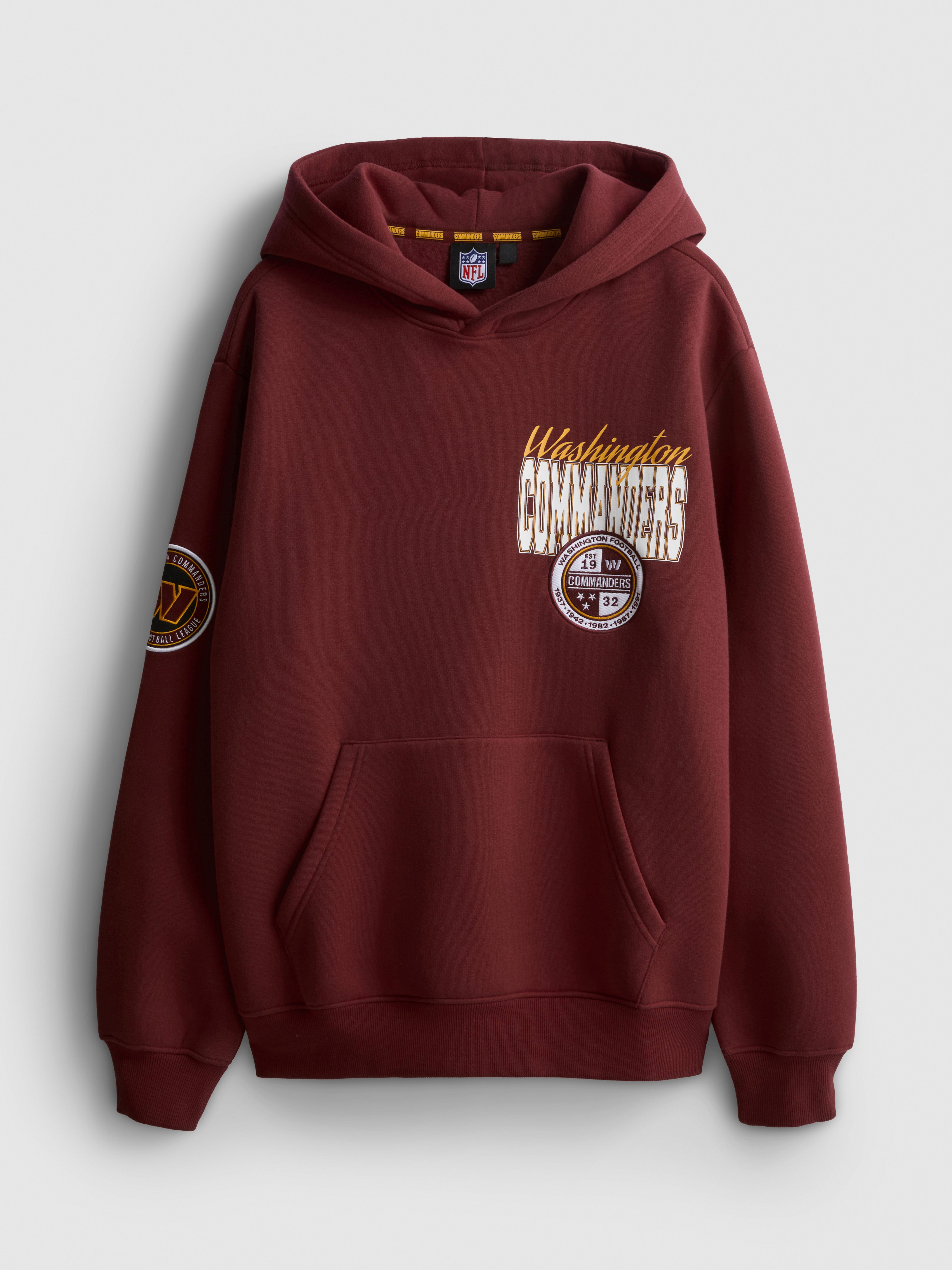NFL Washington Commanders Cotton-Rich Hoodie - Burgundy