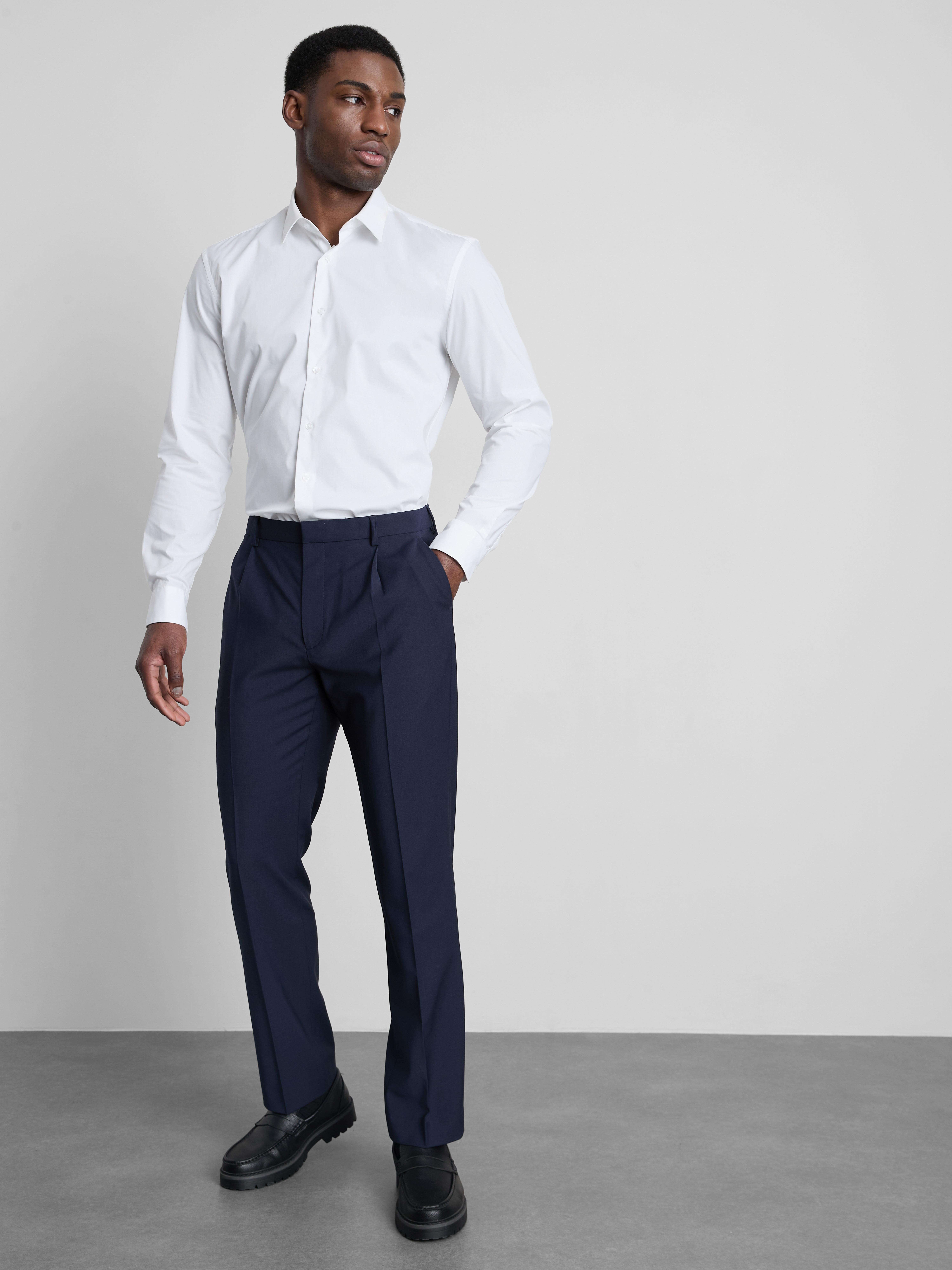 Stretch Regular Fit Shirt - White