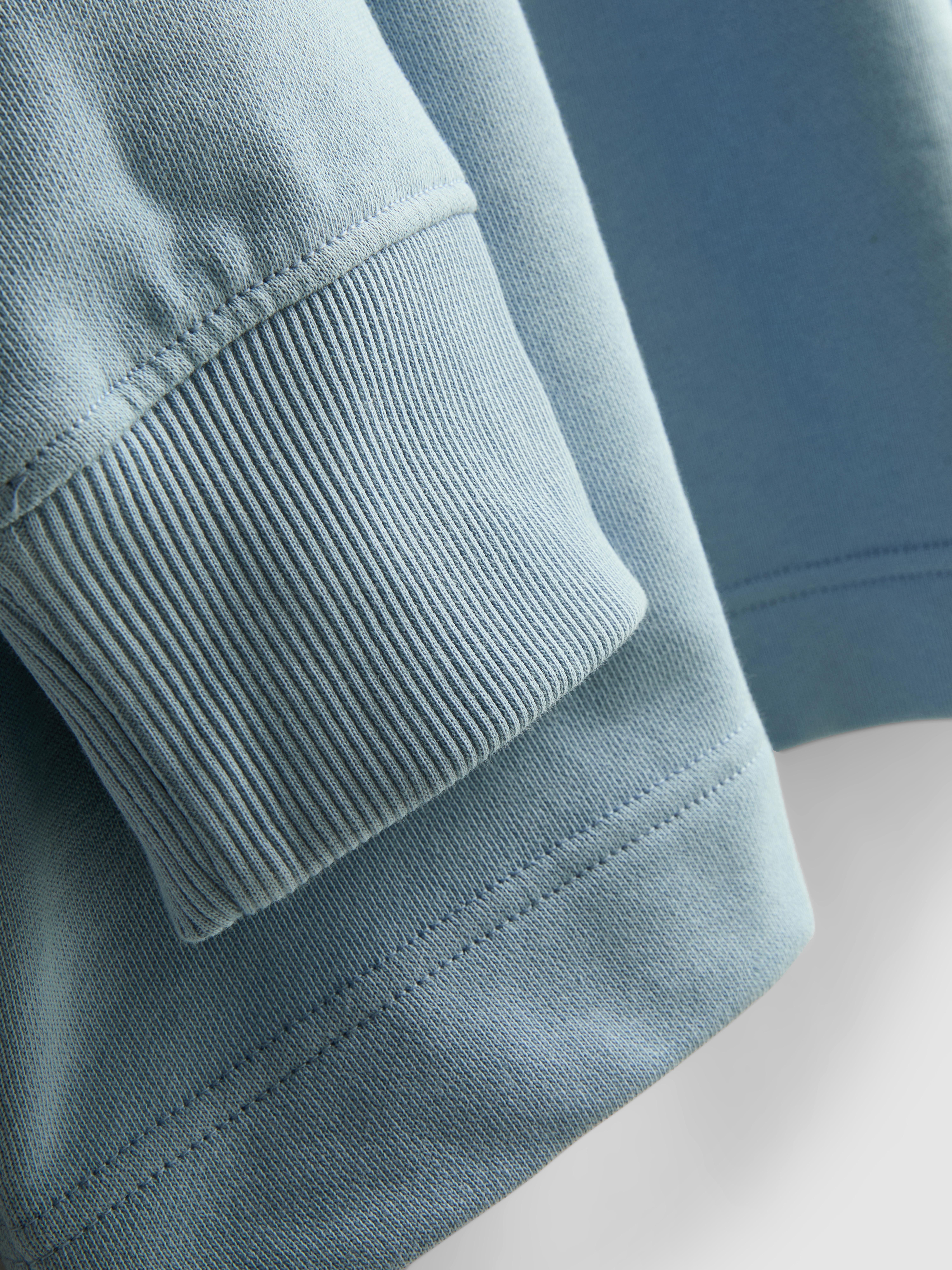 Cotton-Rich Oversized Collared Shirt - Light Blue