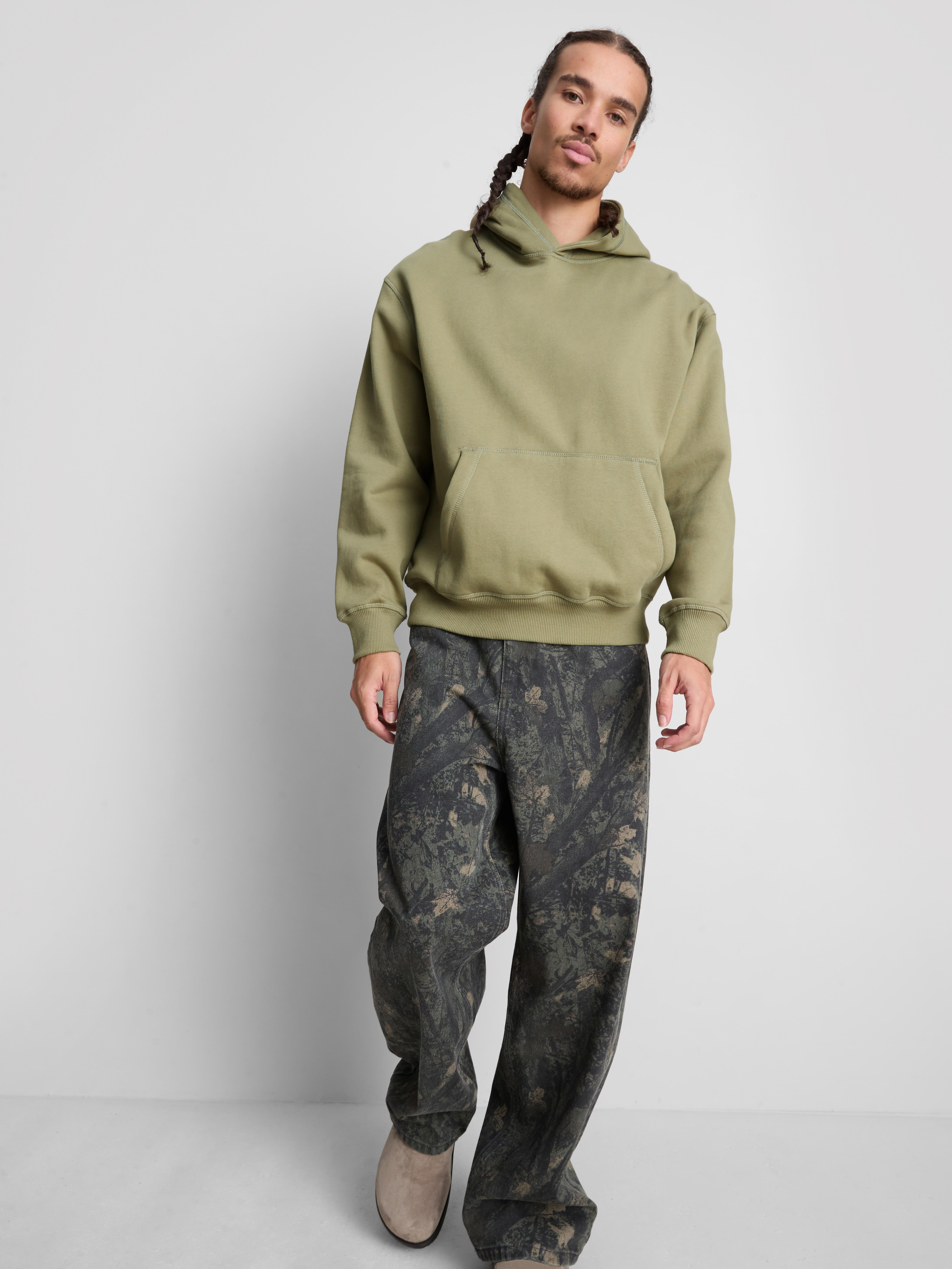 Oversized Pullover Hoodie - Green