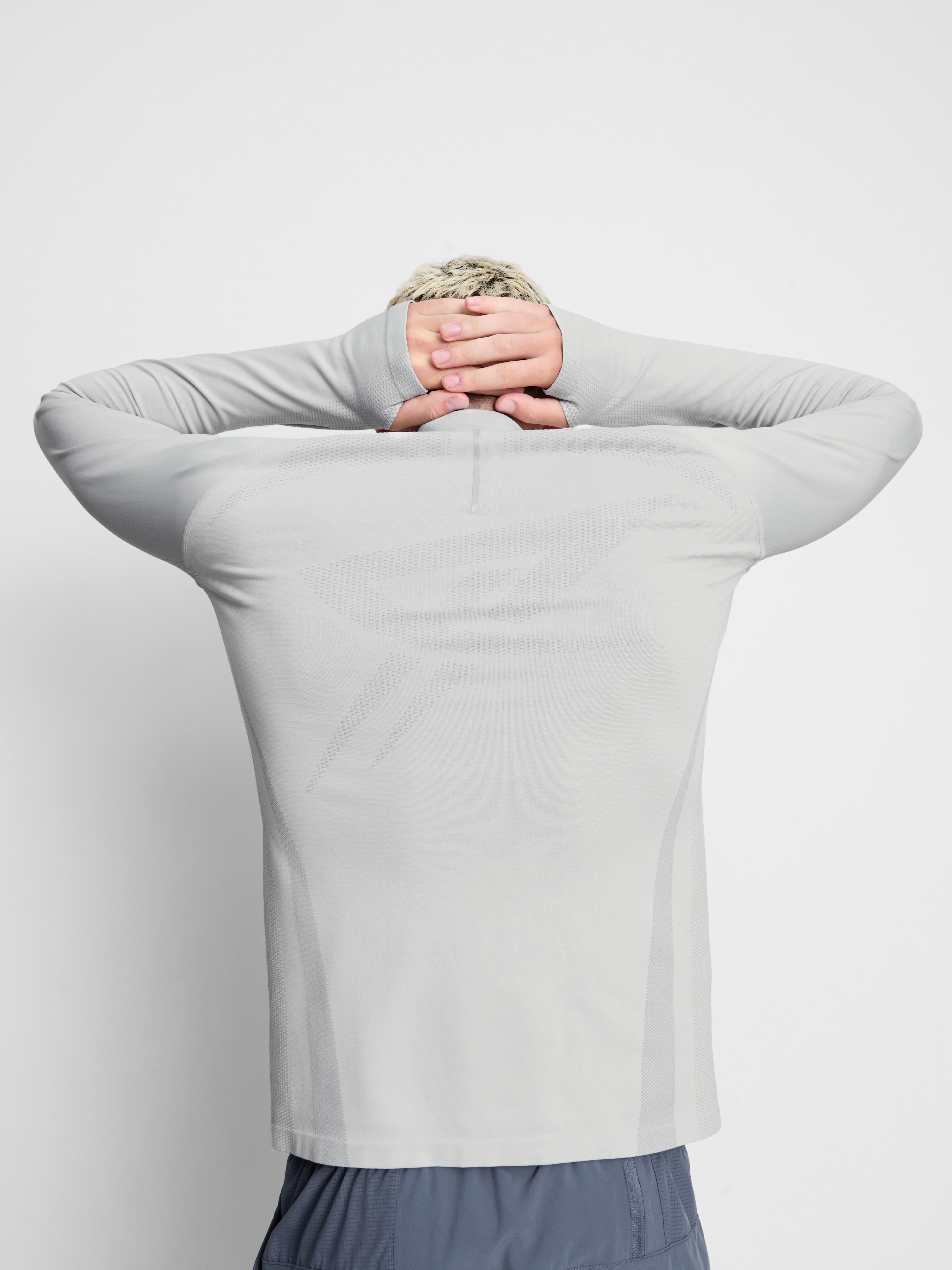 Quarter Zip Gym Top - Gray
