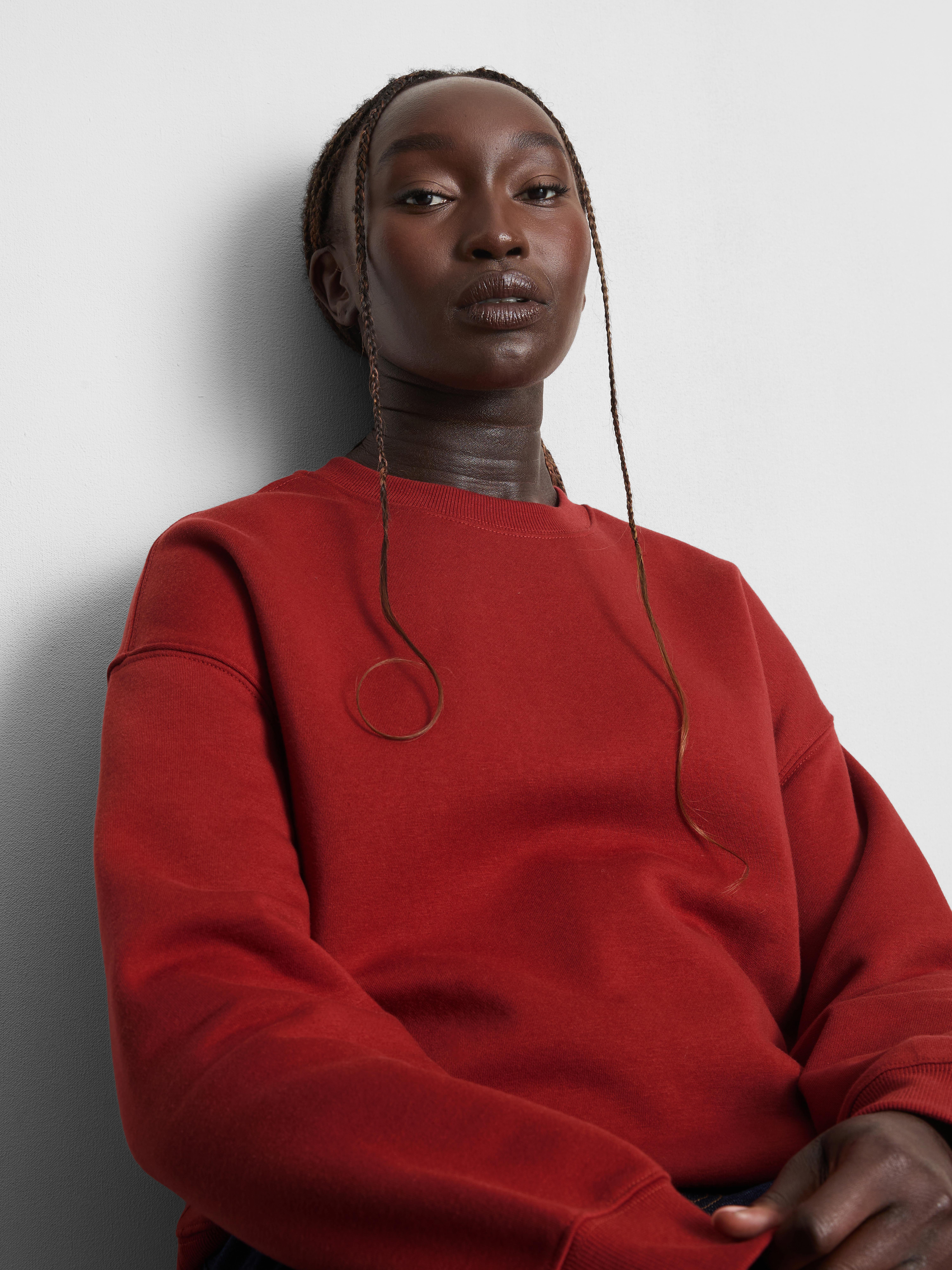 Essential Cotton Blend Sweatshirt - Burnt Orange