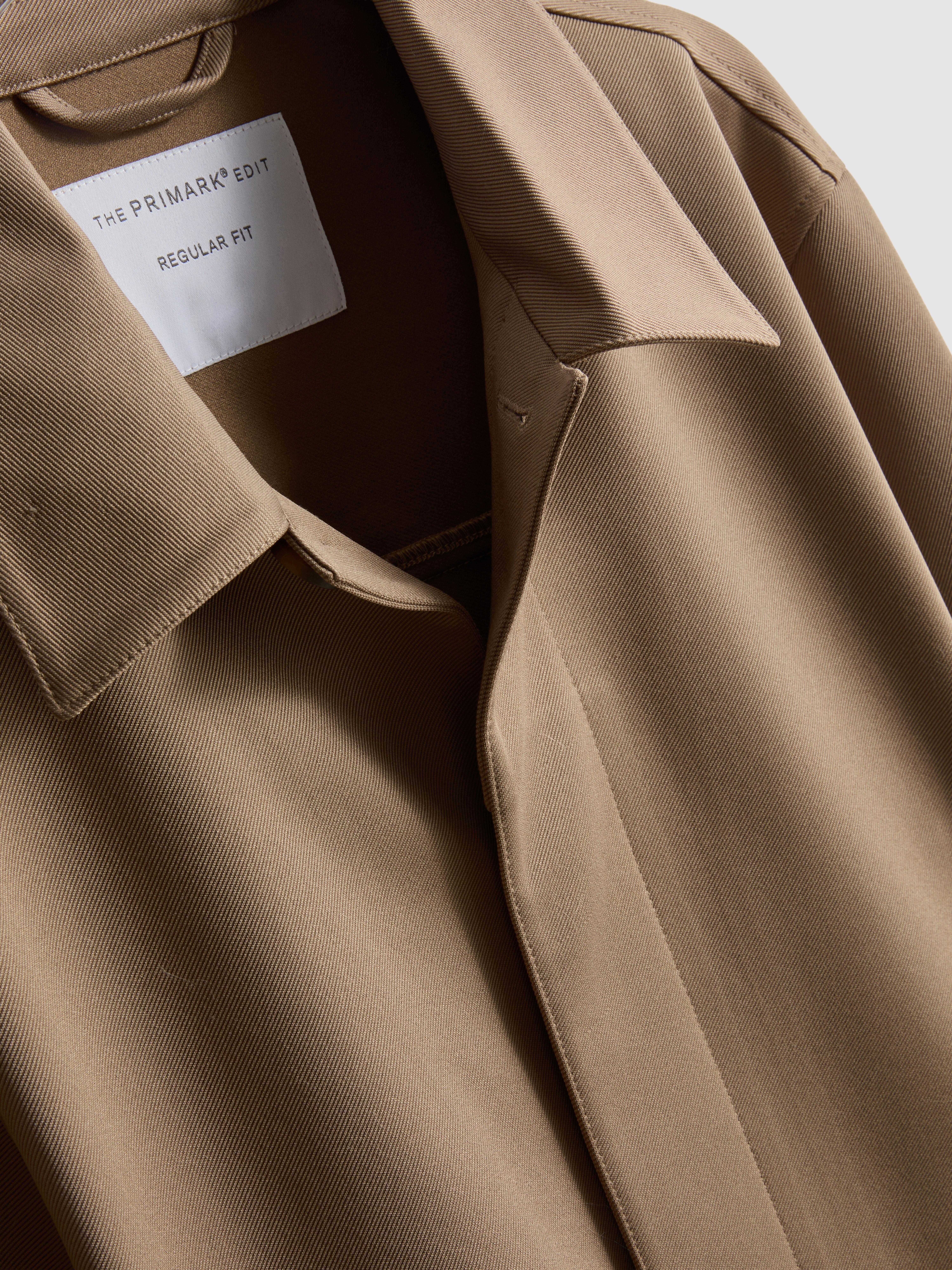 The Edit Regular Fit Collared Jacket - Stone