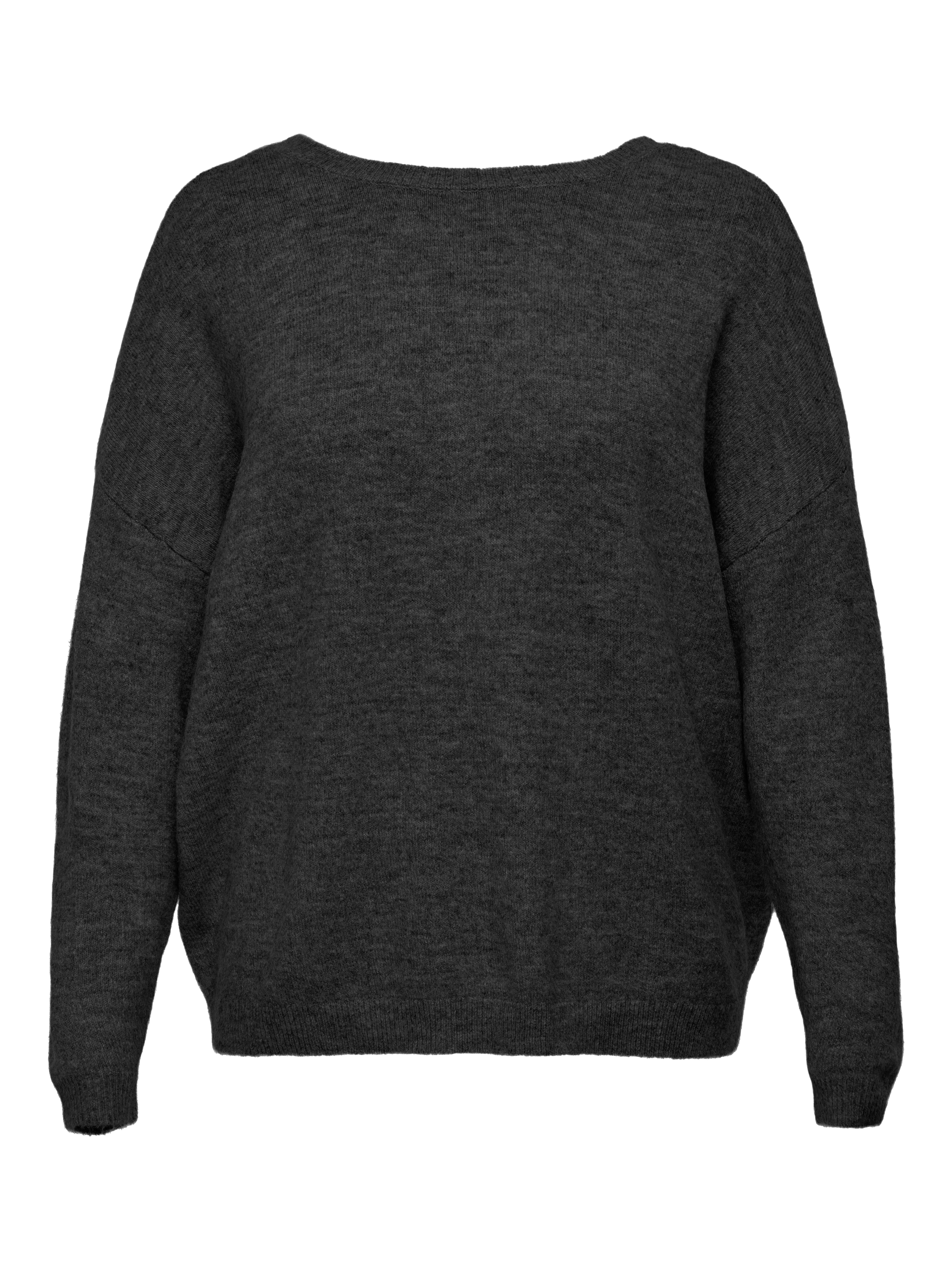 CARMANIFESTA reversible Knitted pullover Dark Grey Melange