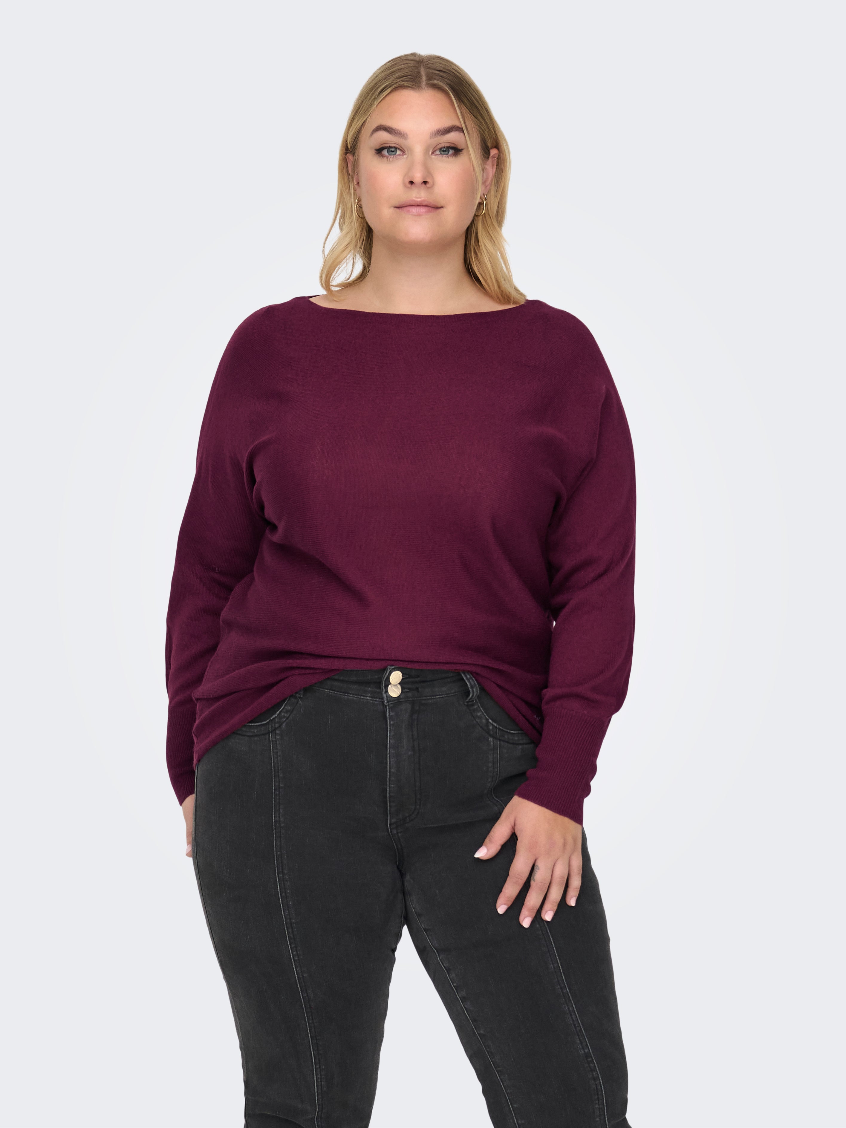 CARAIDA Knitted pullover Cabernet