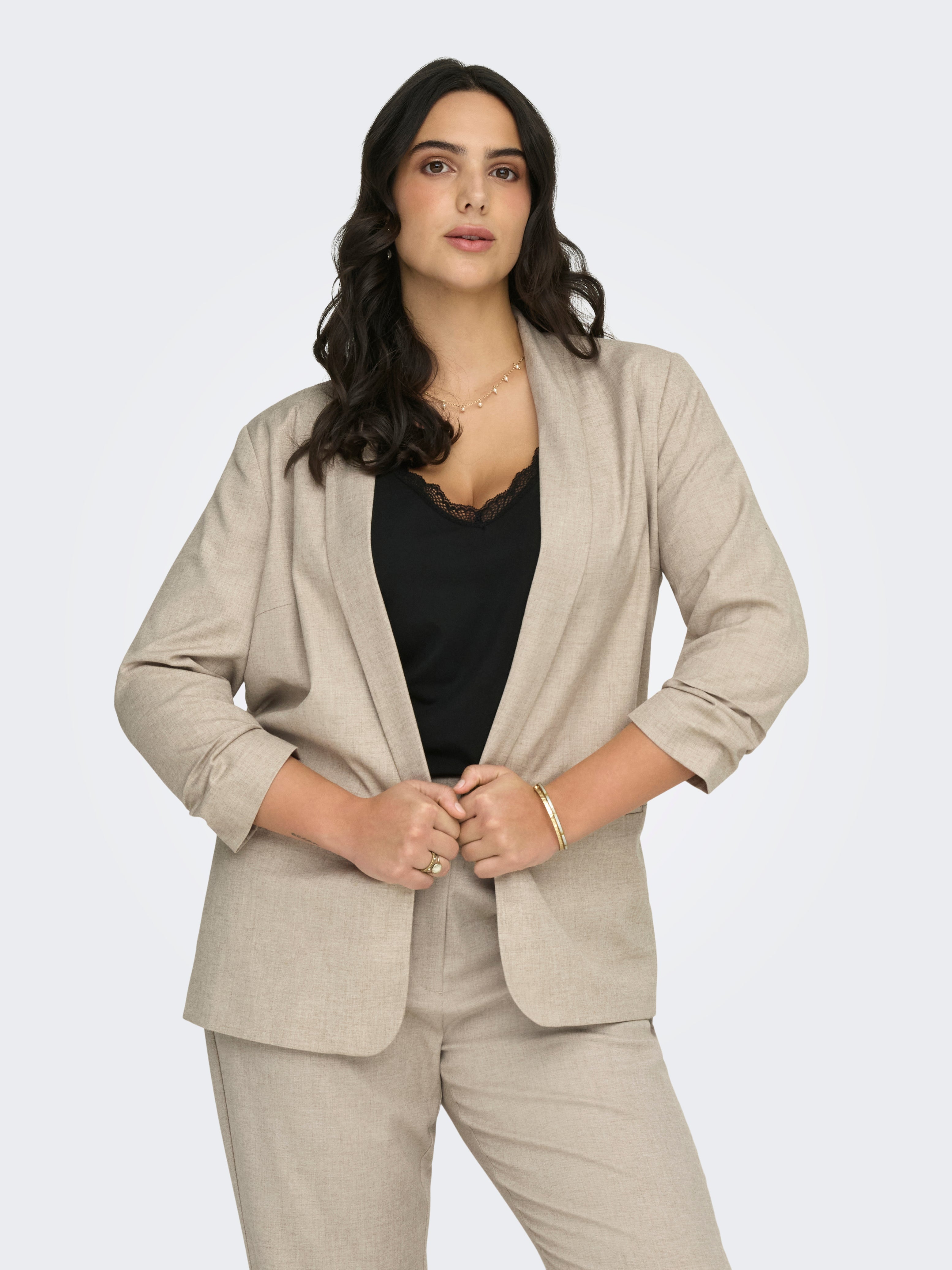 CARELLY Blazer White Pepper