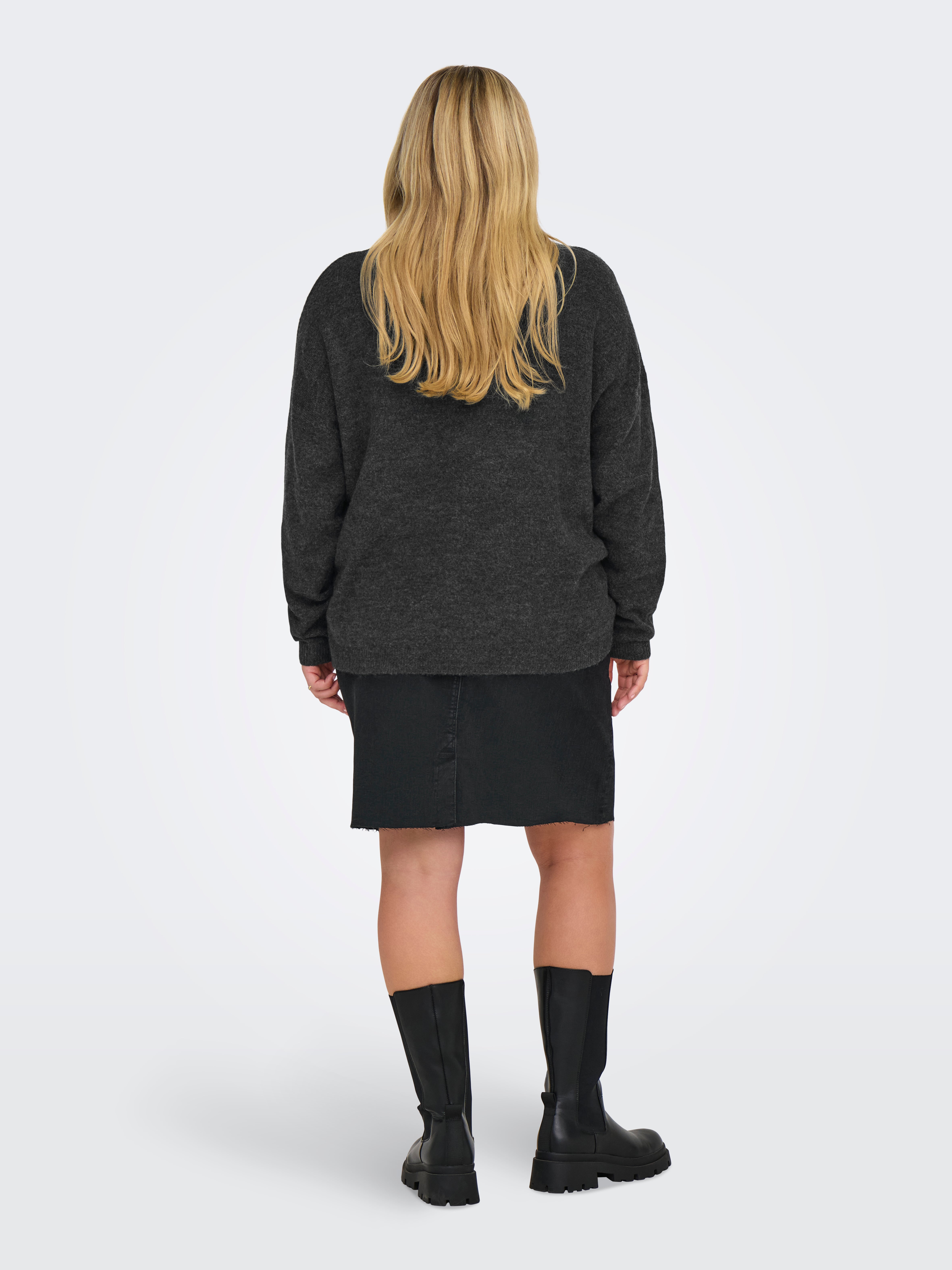 CARMANIFESTA reversible Knitted pullover Dark Grey Melange