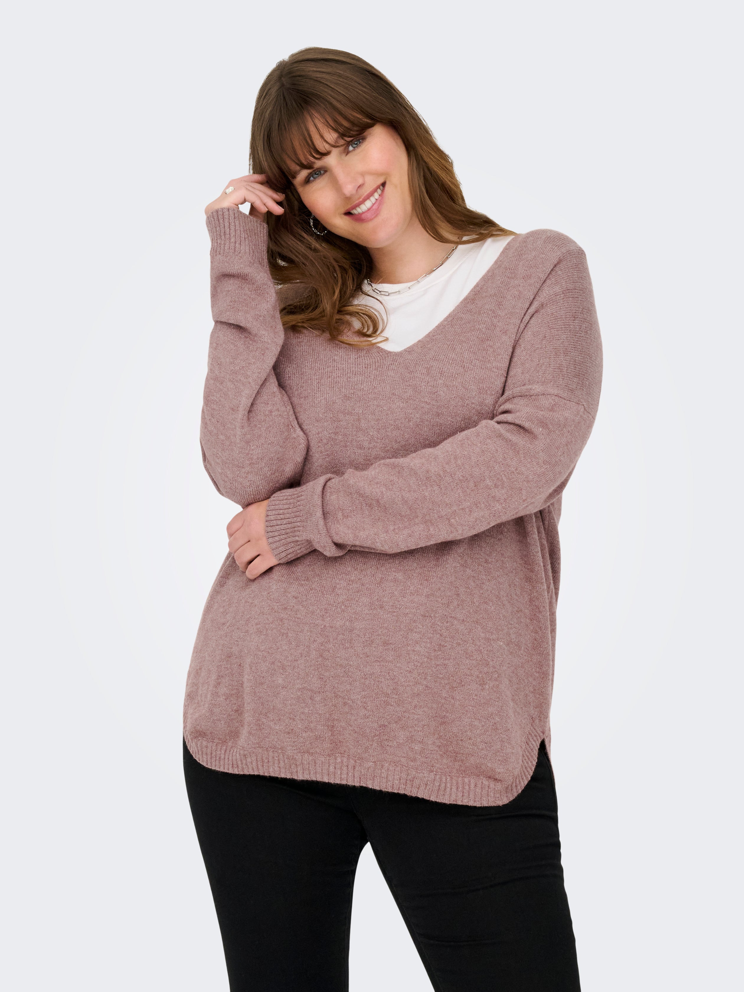 CARMARGARETA Knitted pullover Rose Brown