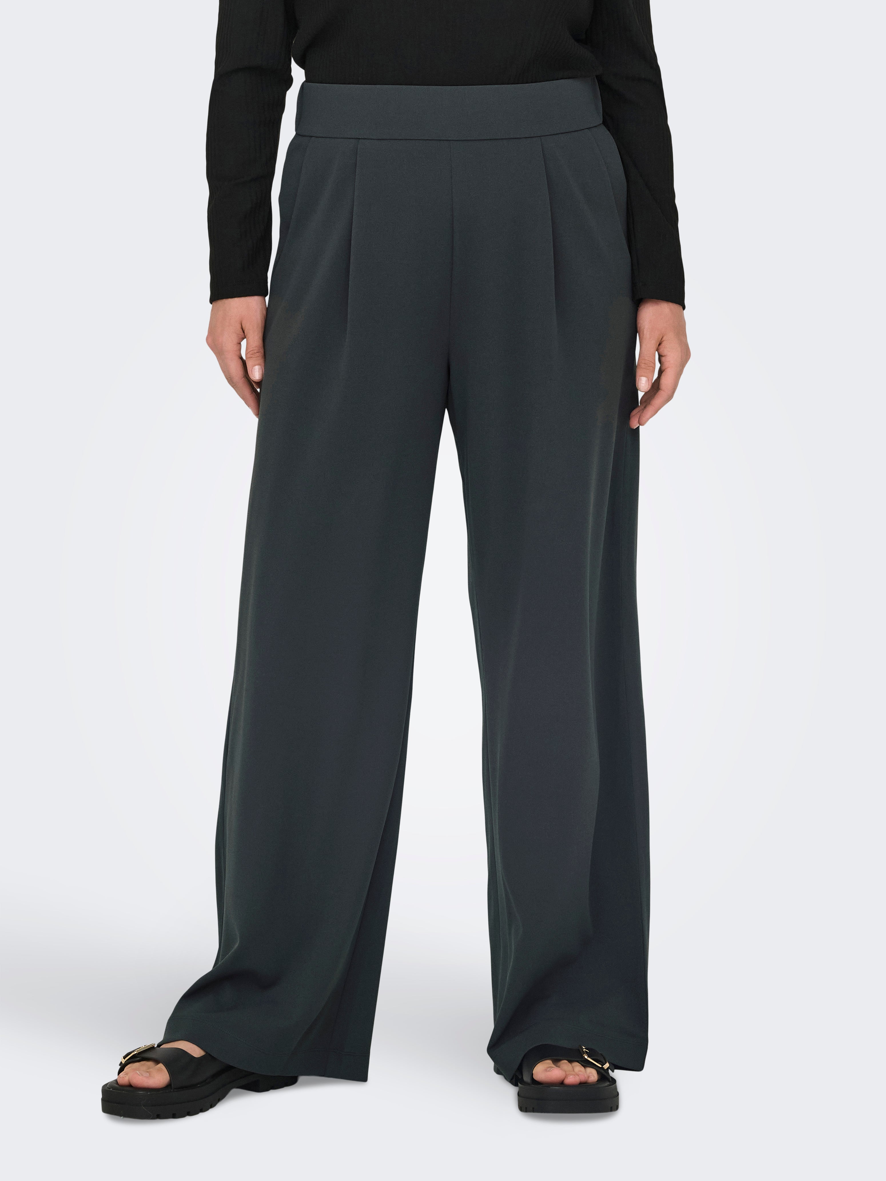 CARSTILLA Regular Fit Wide-leg trousers Phantom